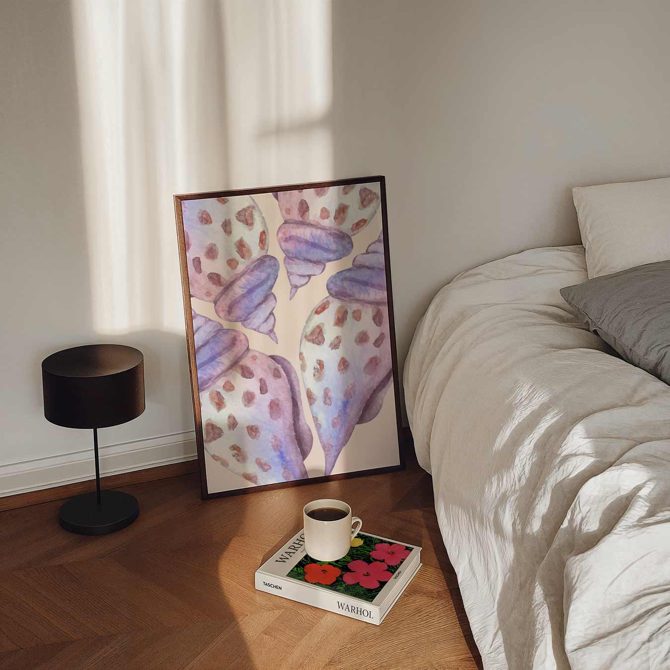 Roze Schelpen Poster-WallArtistic