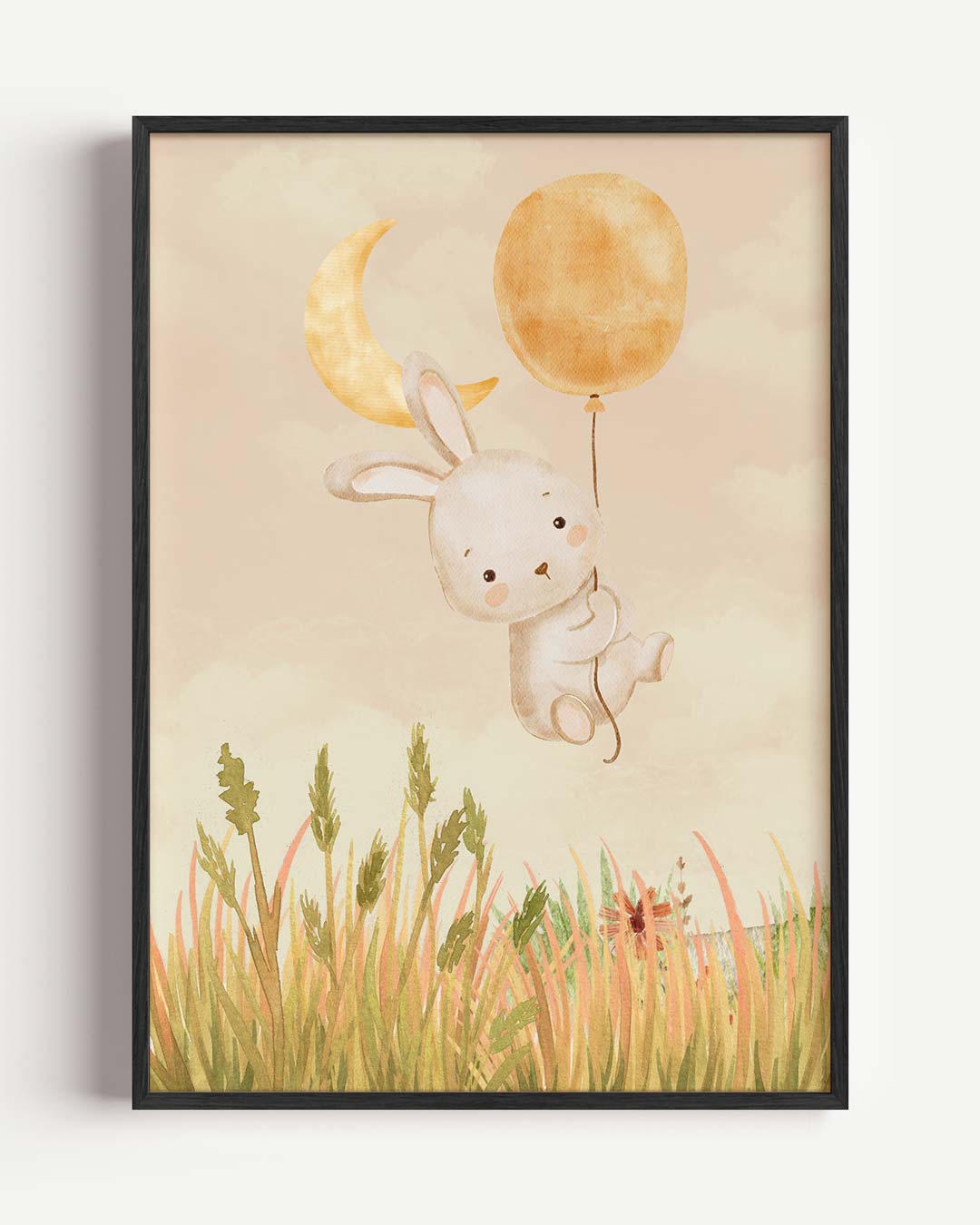 Dromerige Konijn Kinderkamer Poster-WallArtistic