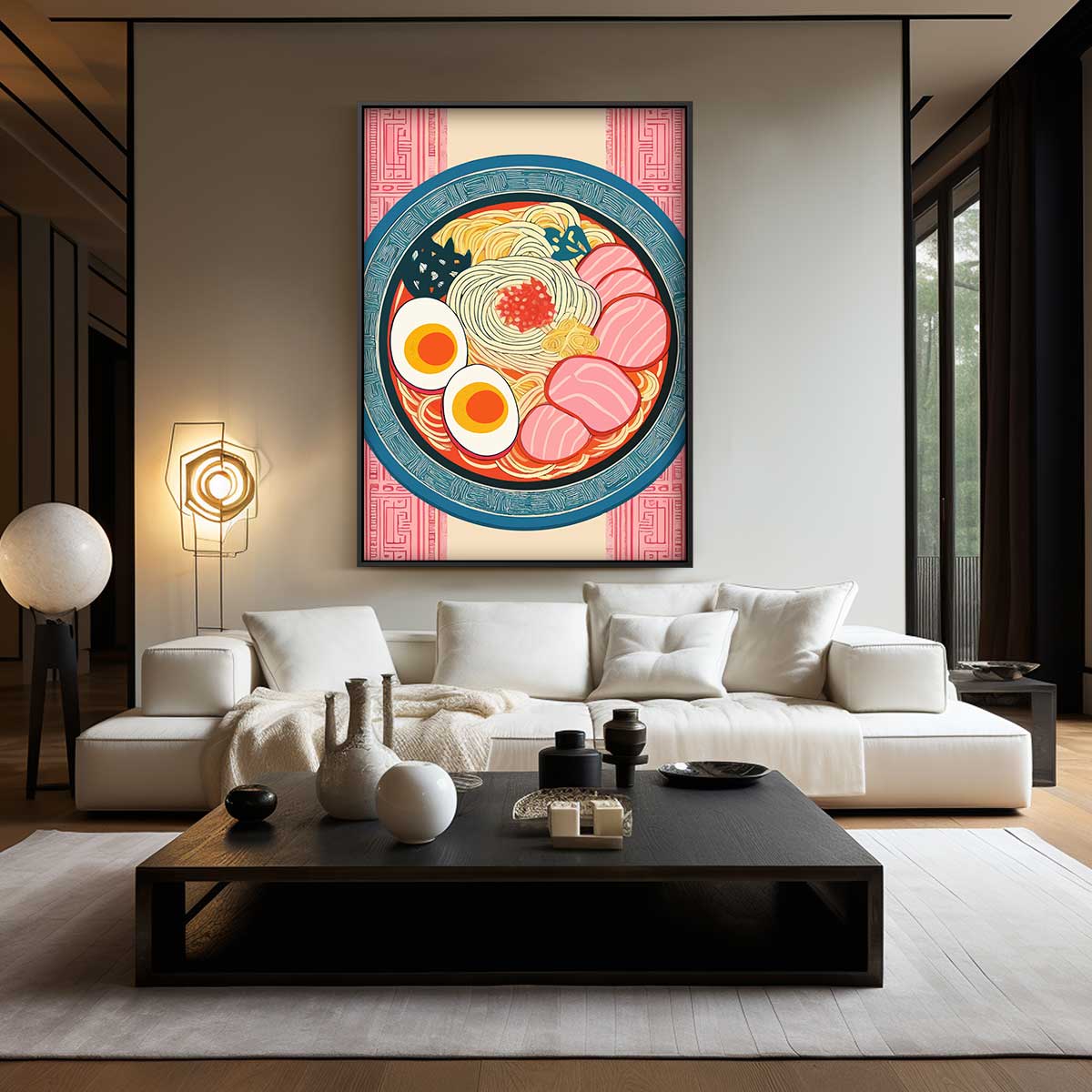Kleurrijke Ramen Illustratie Kunstwerk-canvas-dibond-plexiglas-wanddecoratie-WallArtistic