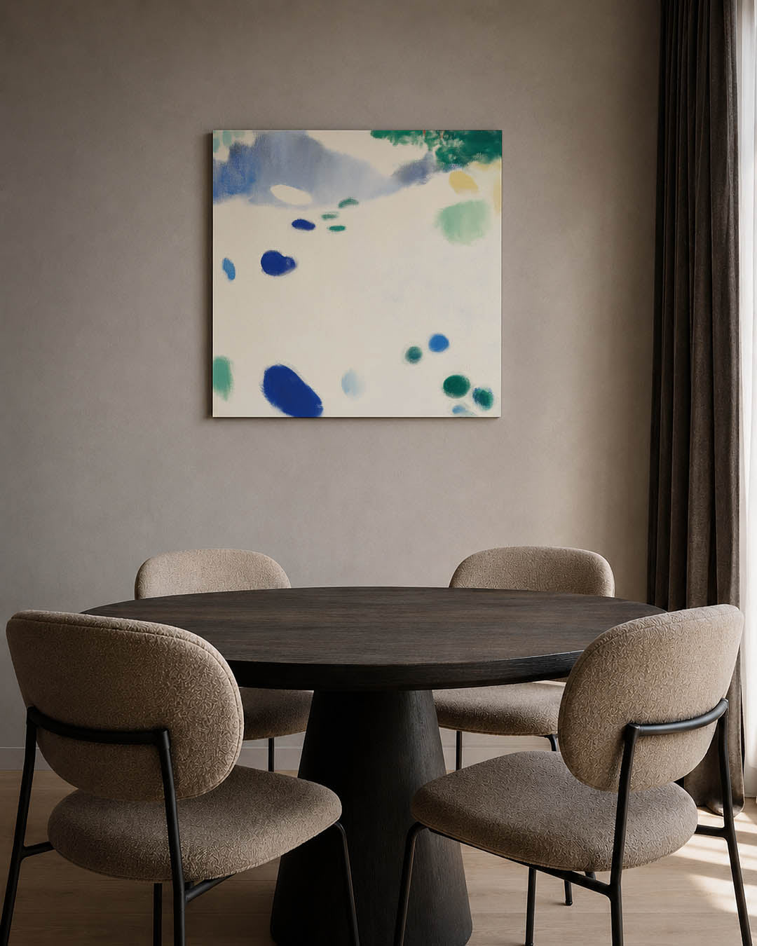 Vloeiende kleurencompositie Kunstwerk