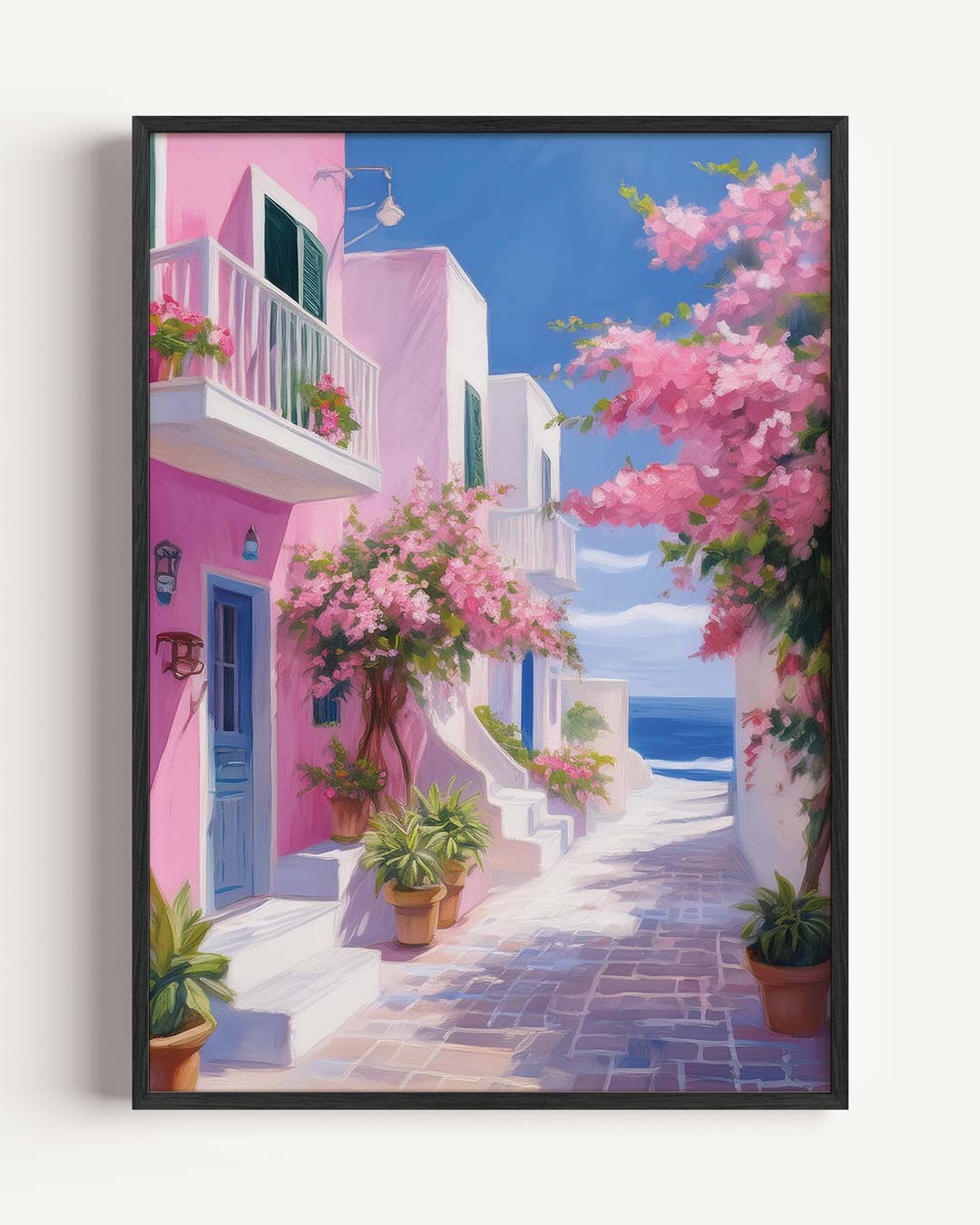 Mediterraan Straatje Poster-WallArtistic