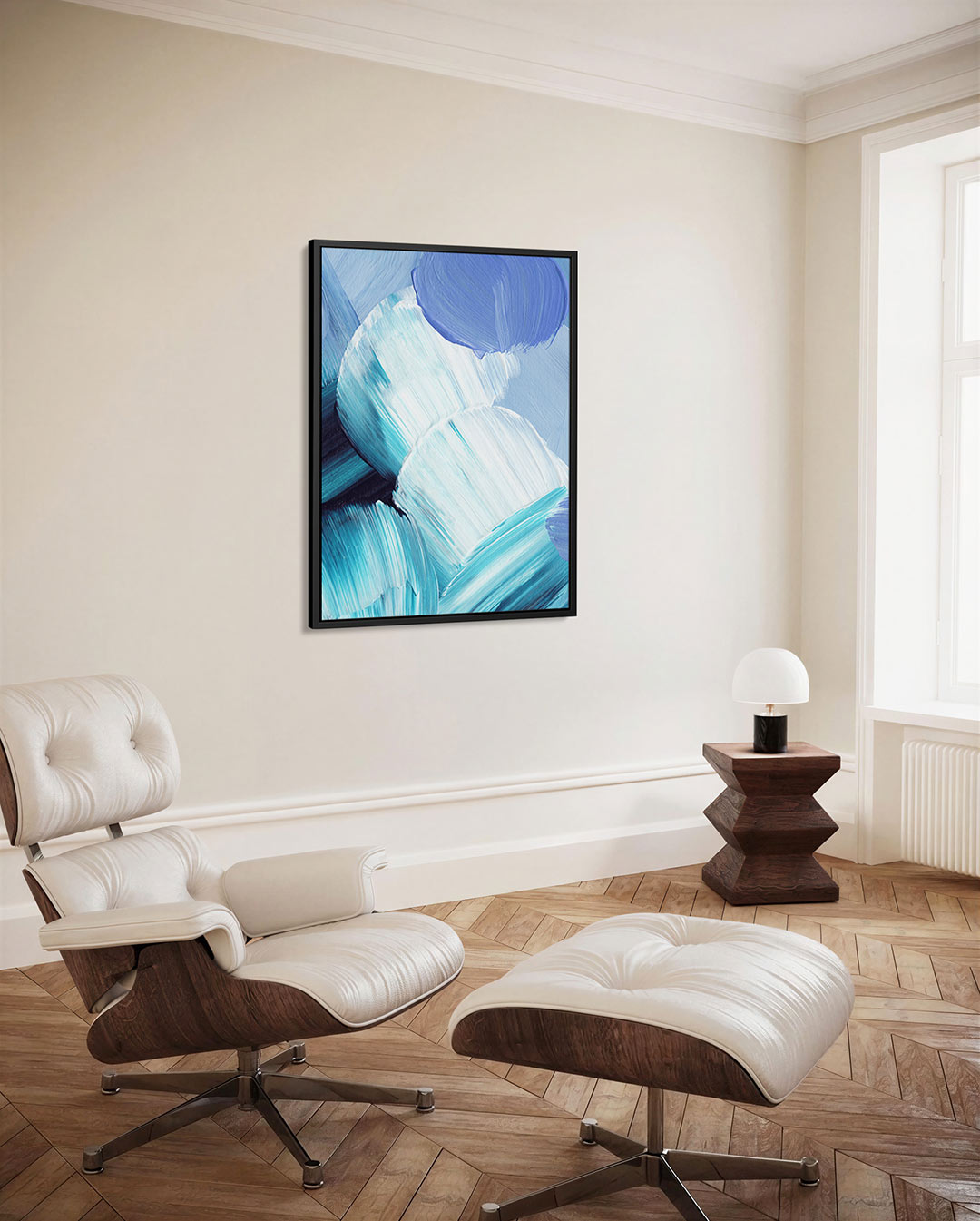 Dynamische kleurencompositie Kunstwerk