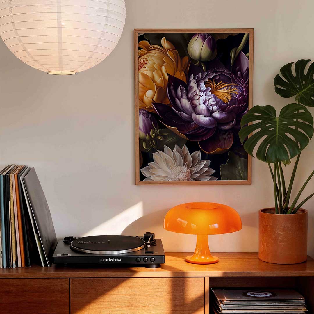 Bloemen in rijke tinten Poster