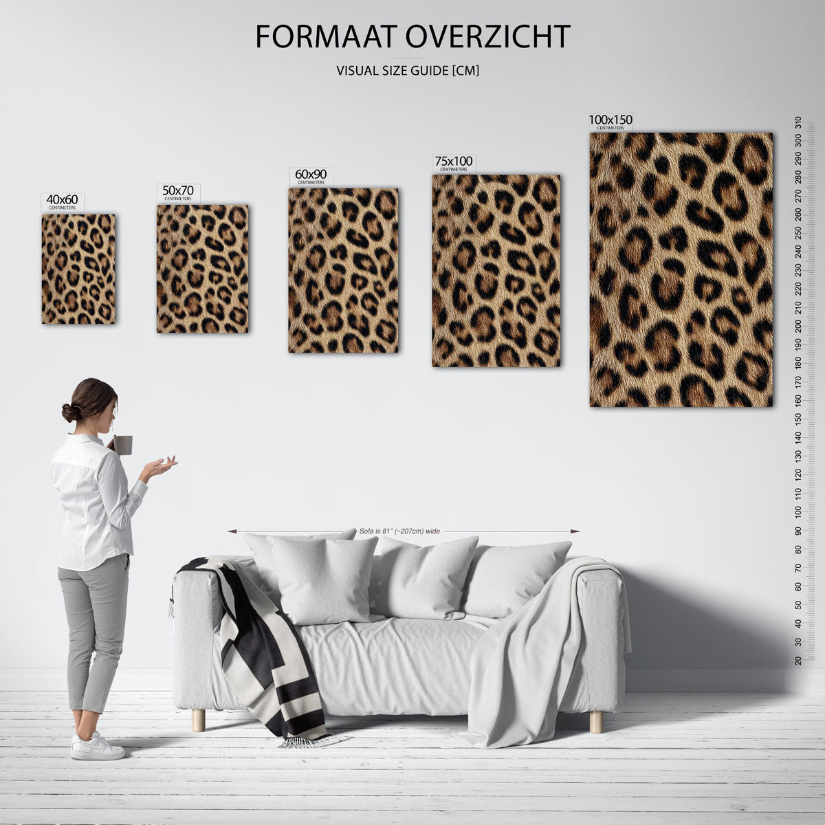 Dierlijk patroon kunstwerk Kunstwerk
