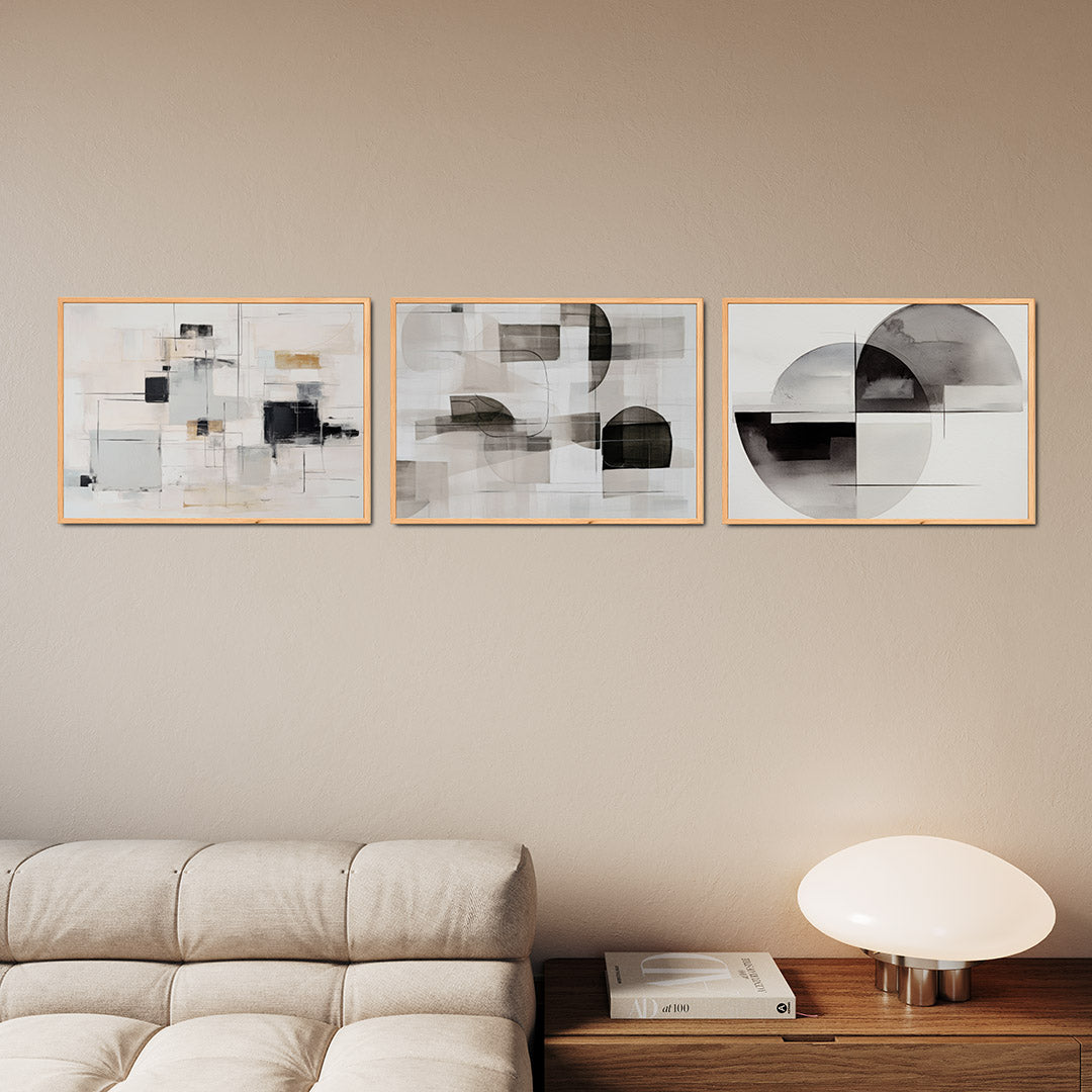 Lijnen en vlakkenspel Posterset