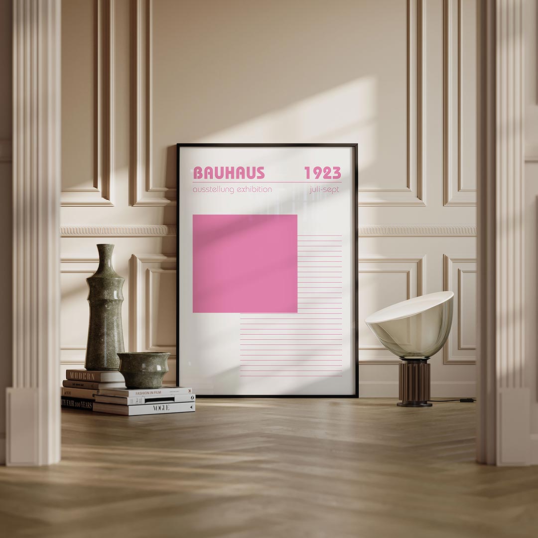 Roze vlakstructuur Poster