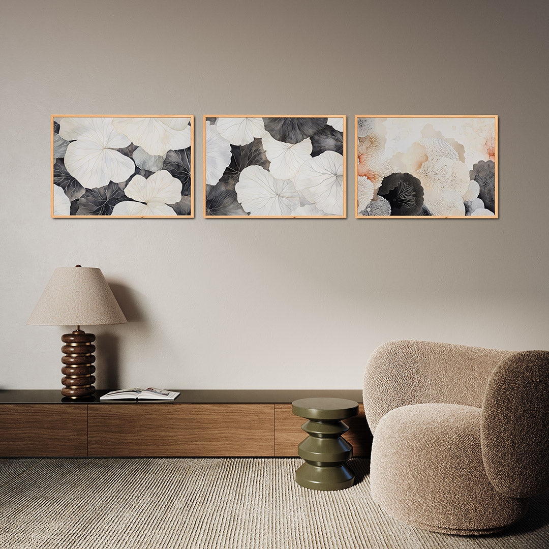 Bladvormen en lijnen Posterset