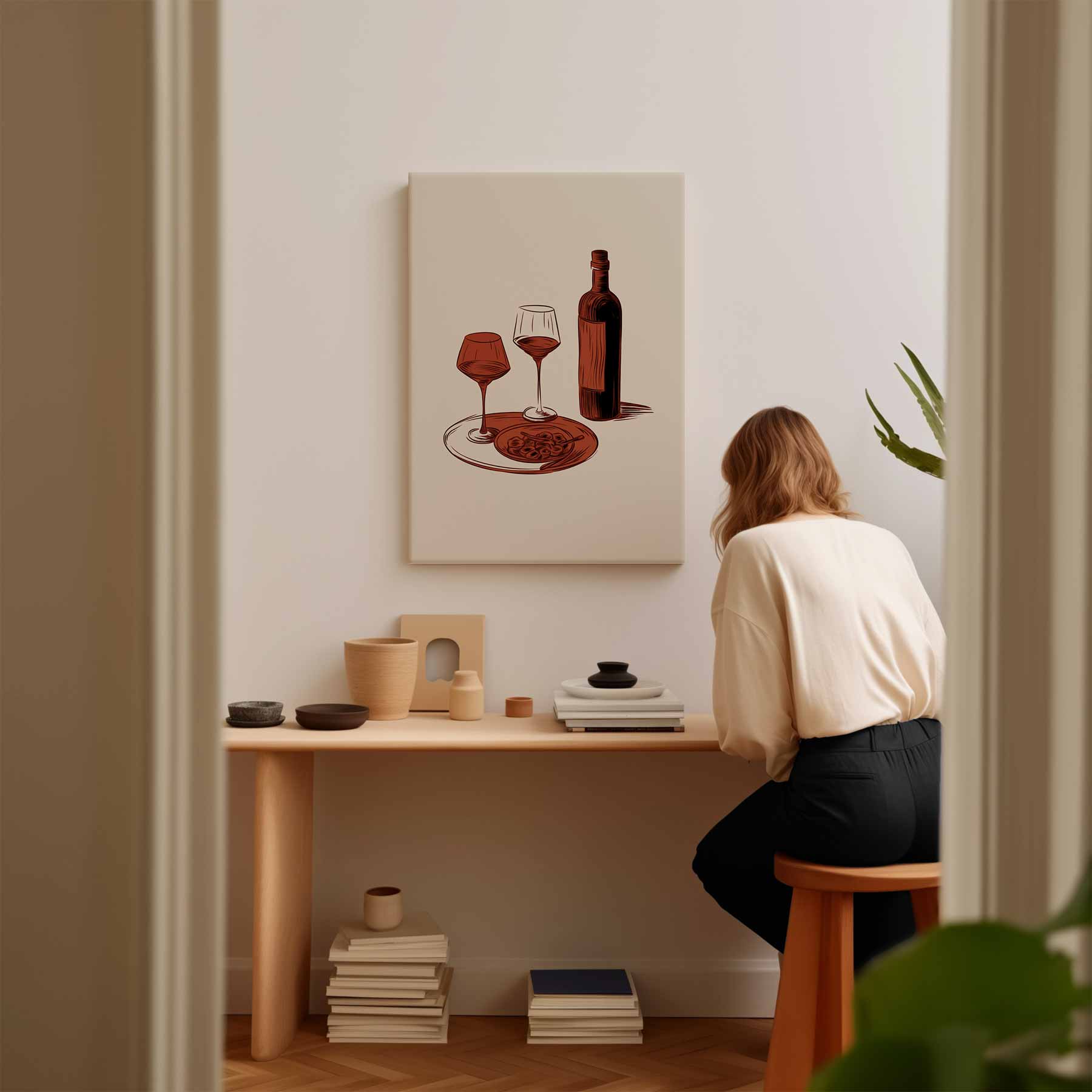 Italiaans Avondje Kunstwerk-canvas-dibond-plexiglas-wanddecoratie-WallArtistic