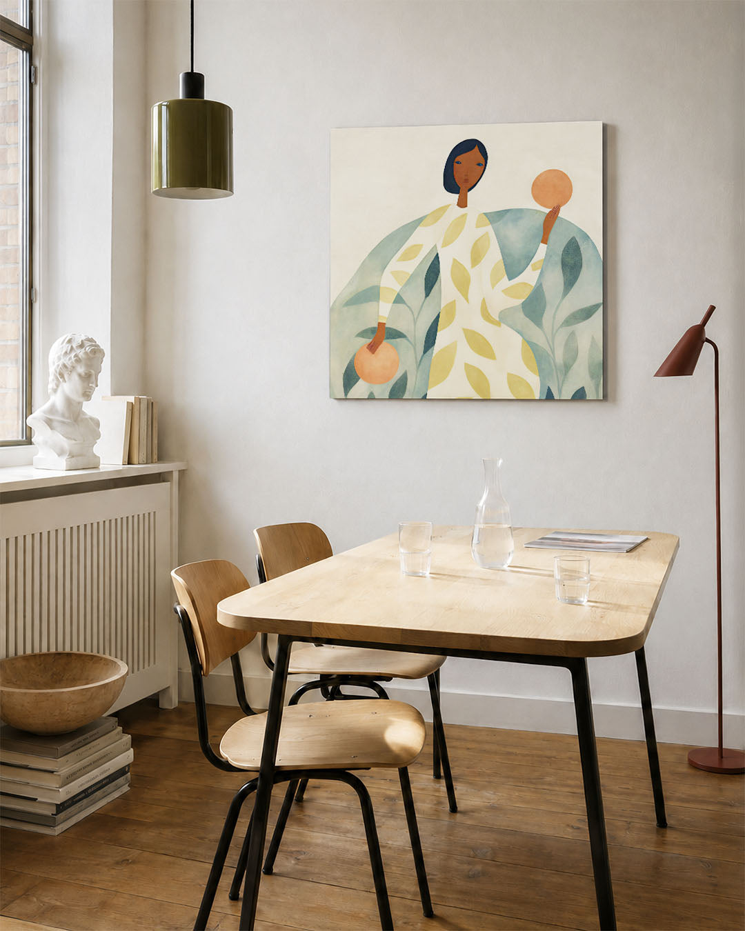 Vrouw met cirkels Kunstwerk