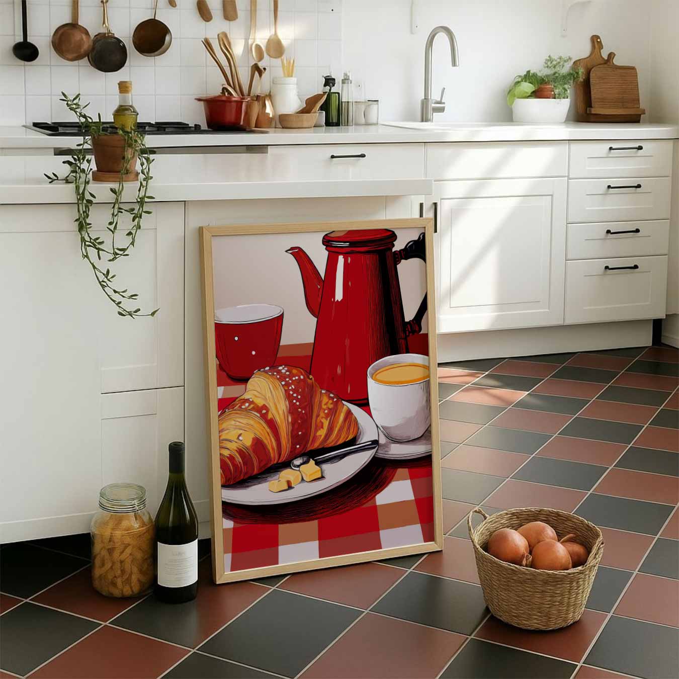Franse Ontbijt Sfeerposter-WallArtistic