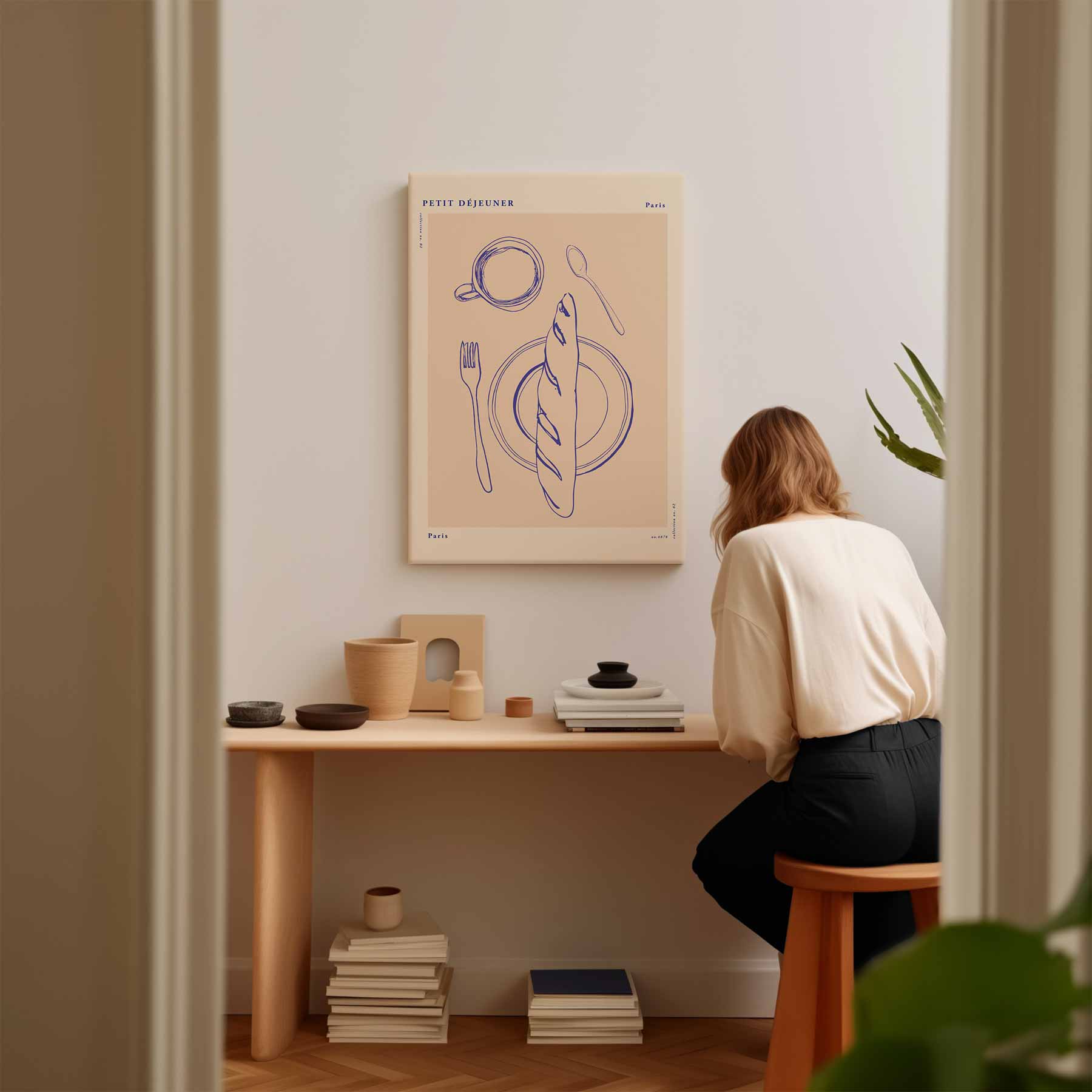 Ontbijt in Parijs Kunstwerk-canvas-dibond-plexiglas-wanddecoratie-WallArtistic