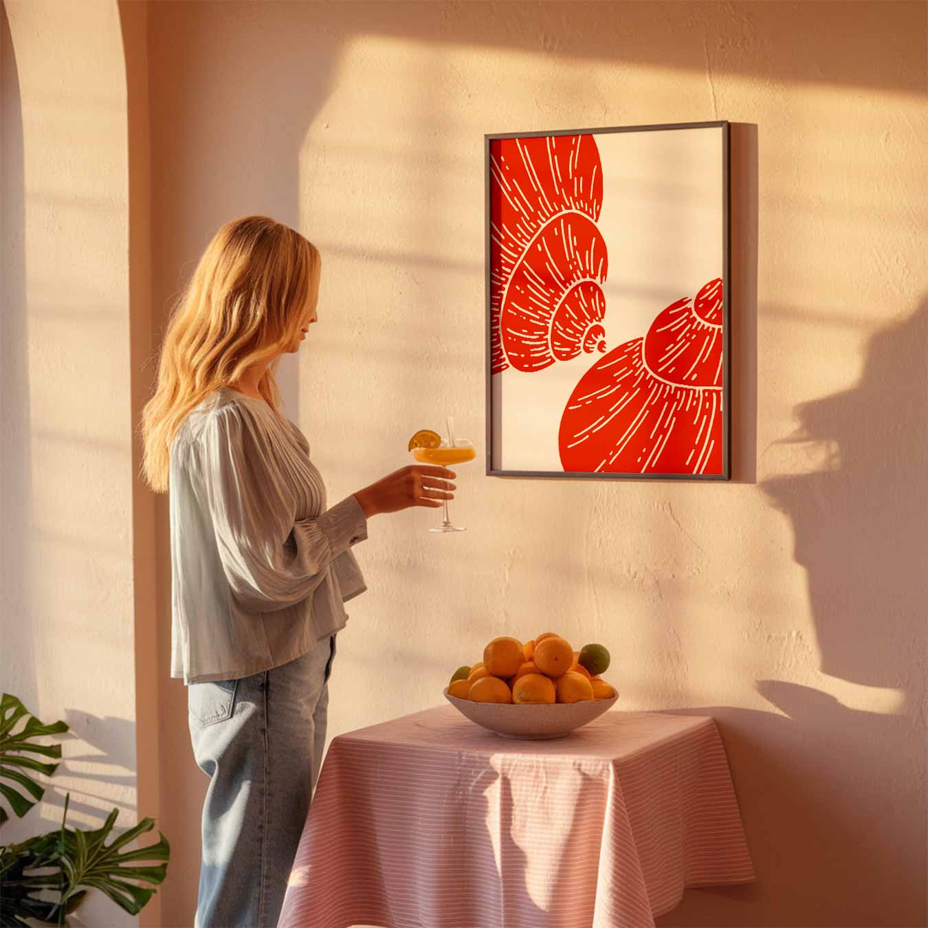 Schelpen in Stijl Poster-WallArtistic