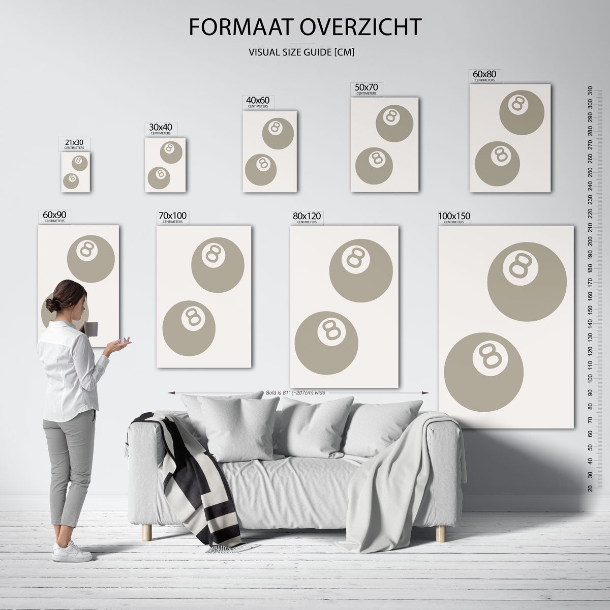 Twee biljartballen Poster