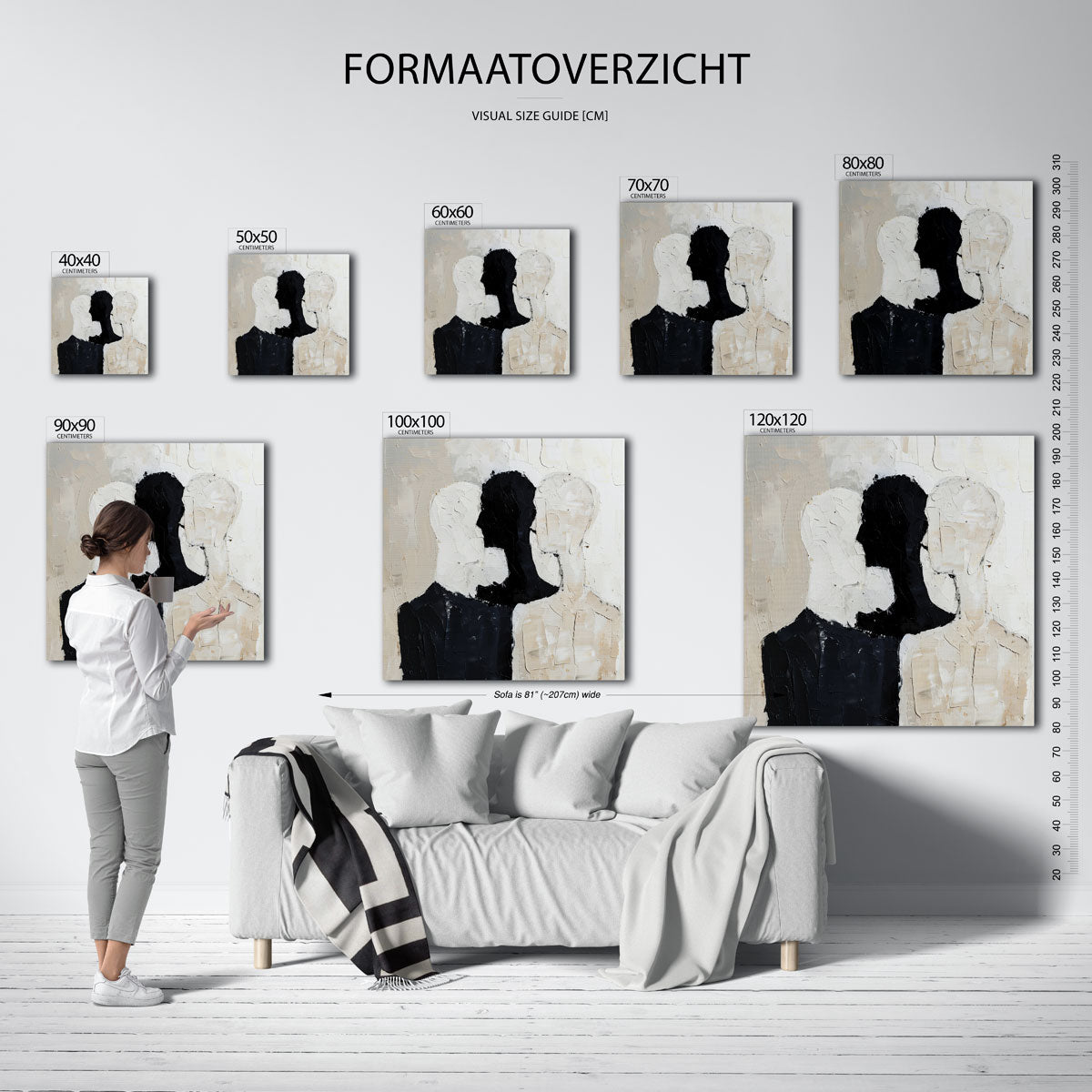 Abstracte silhouetten Poster