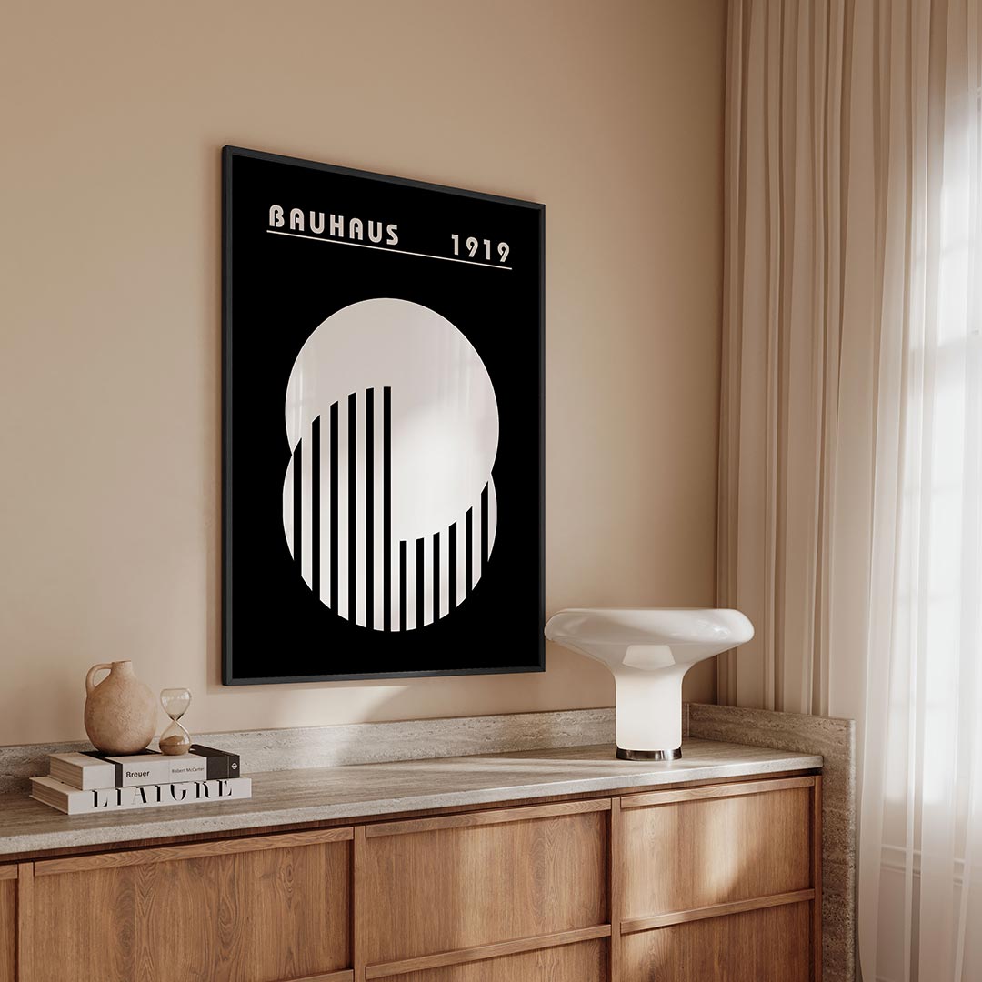 Cirkel en strepen Poster