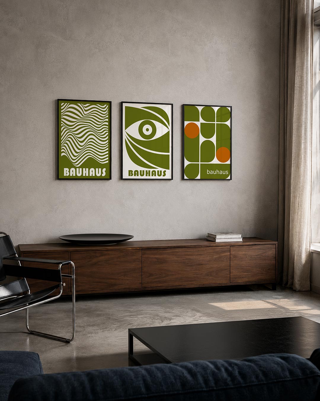 Golvend lijnenspel Posterset