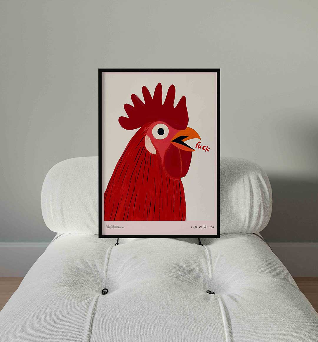 Rode haan Poster