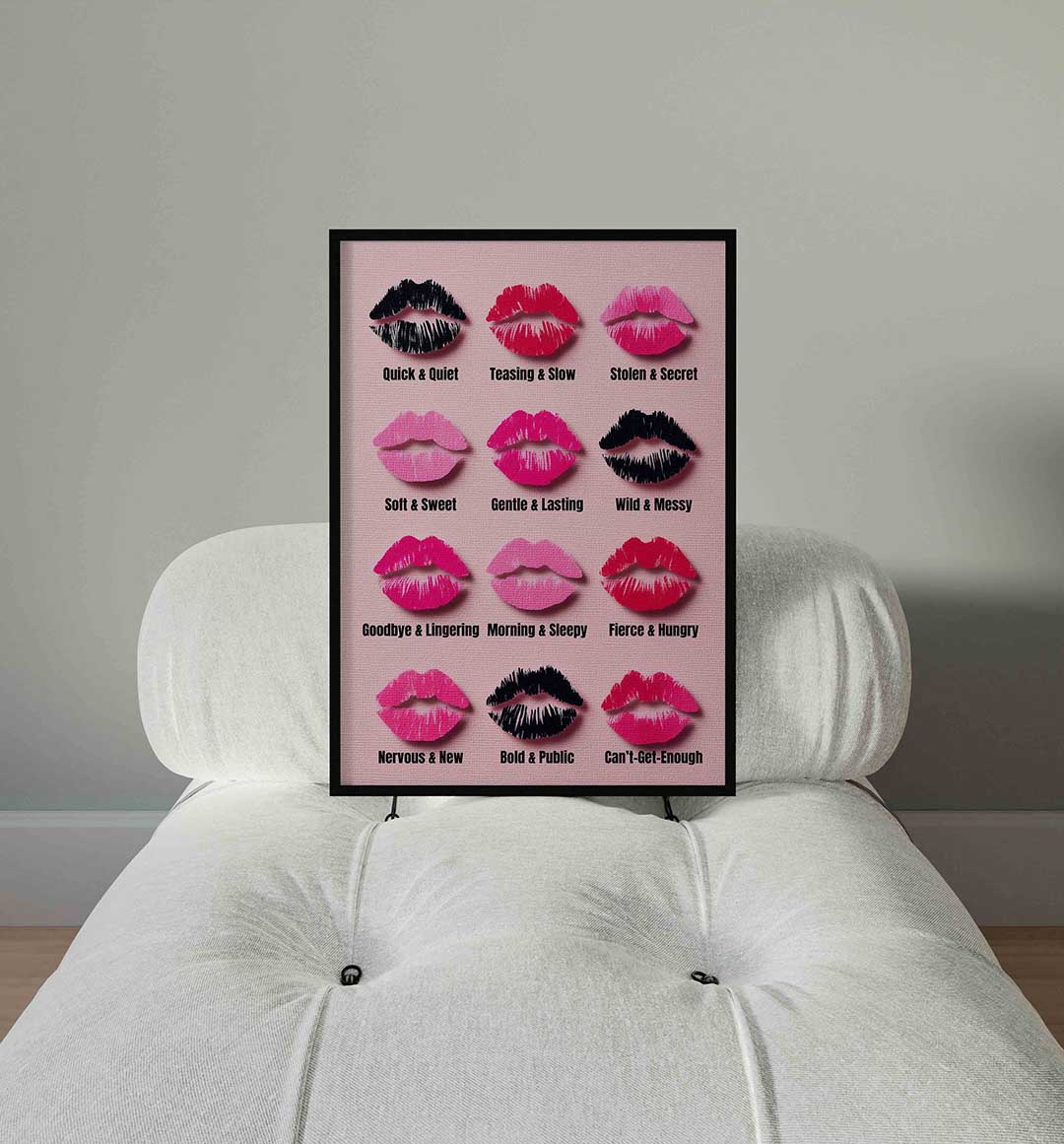Lippen in diverse tinten Poster