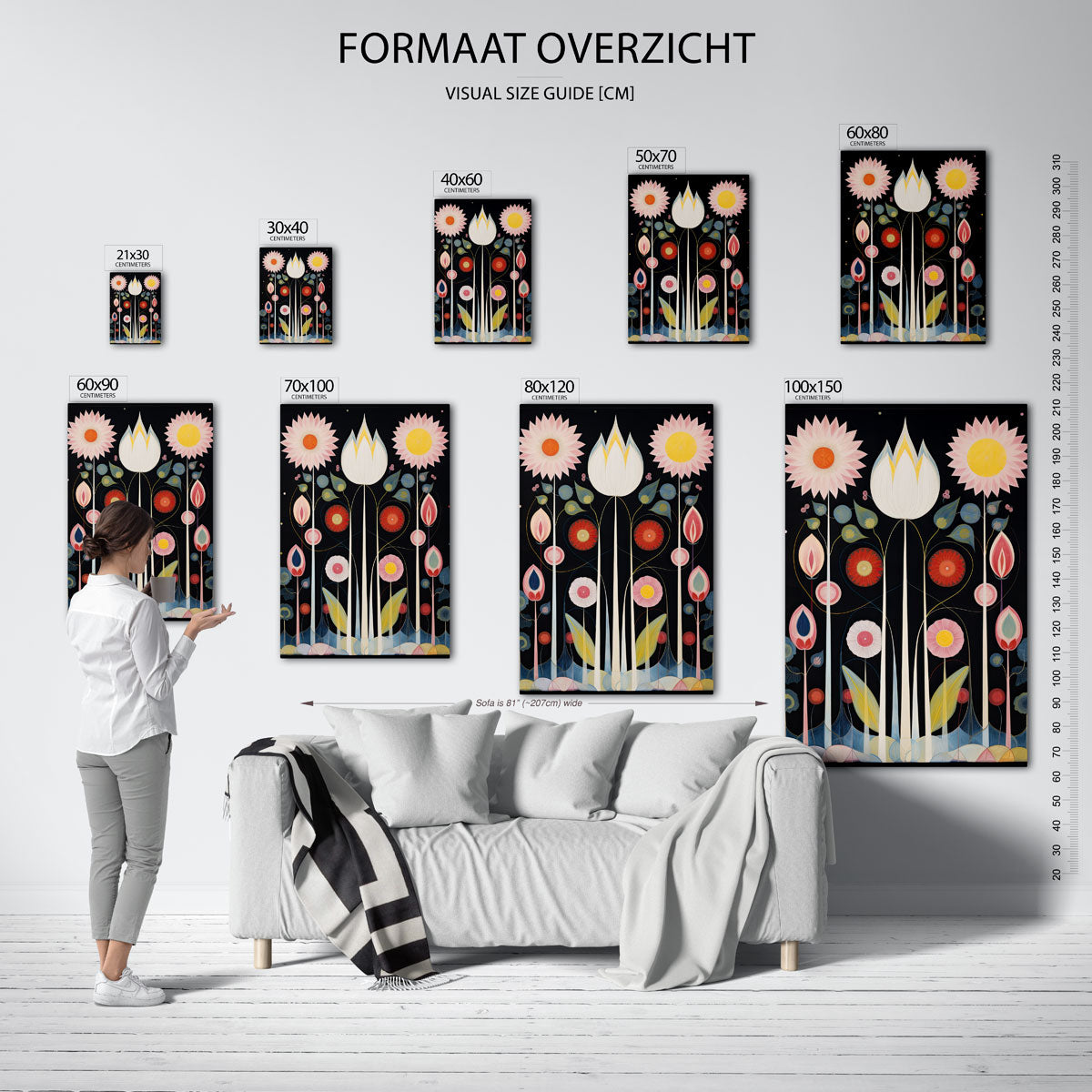 Bloemen en bladeren Poster