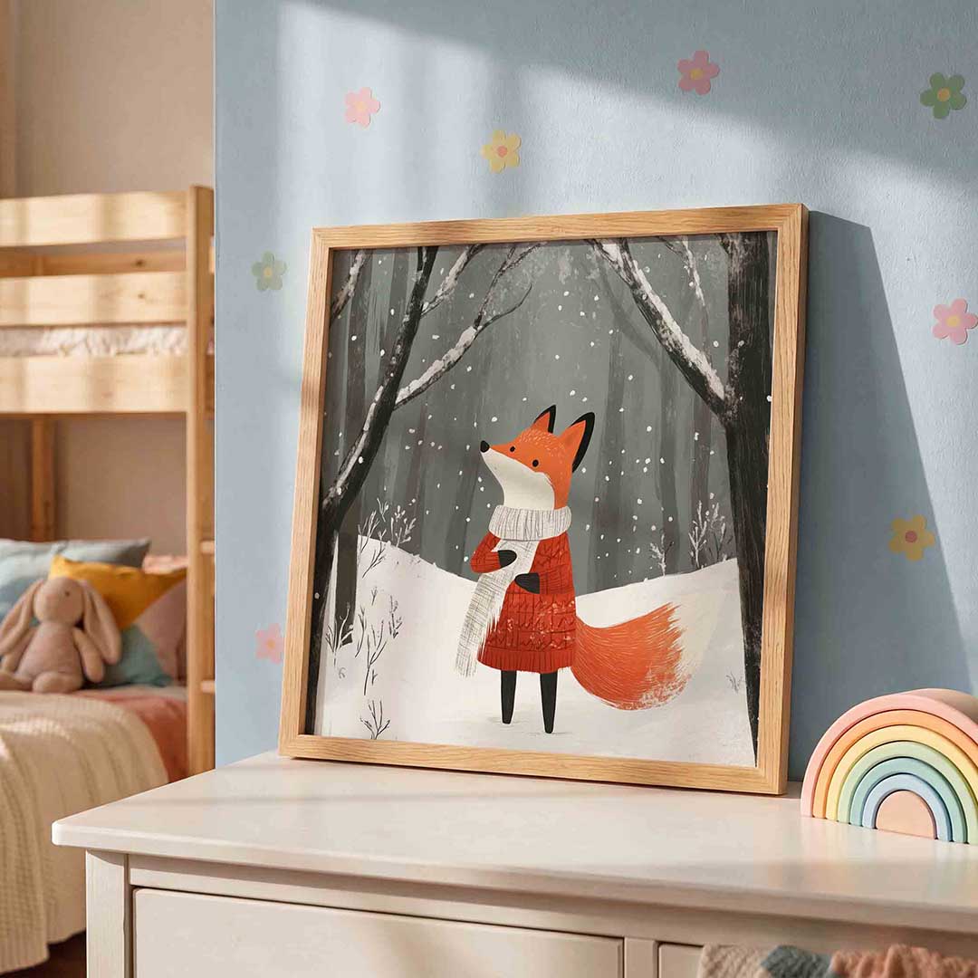 Vos in winterbos Poster