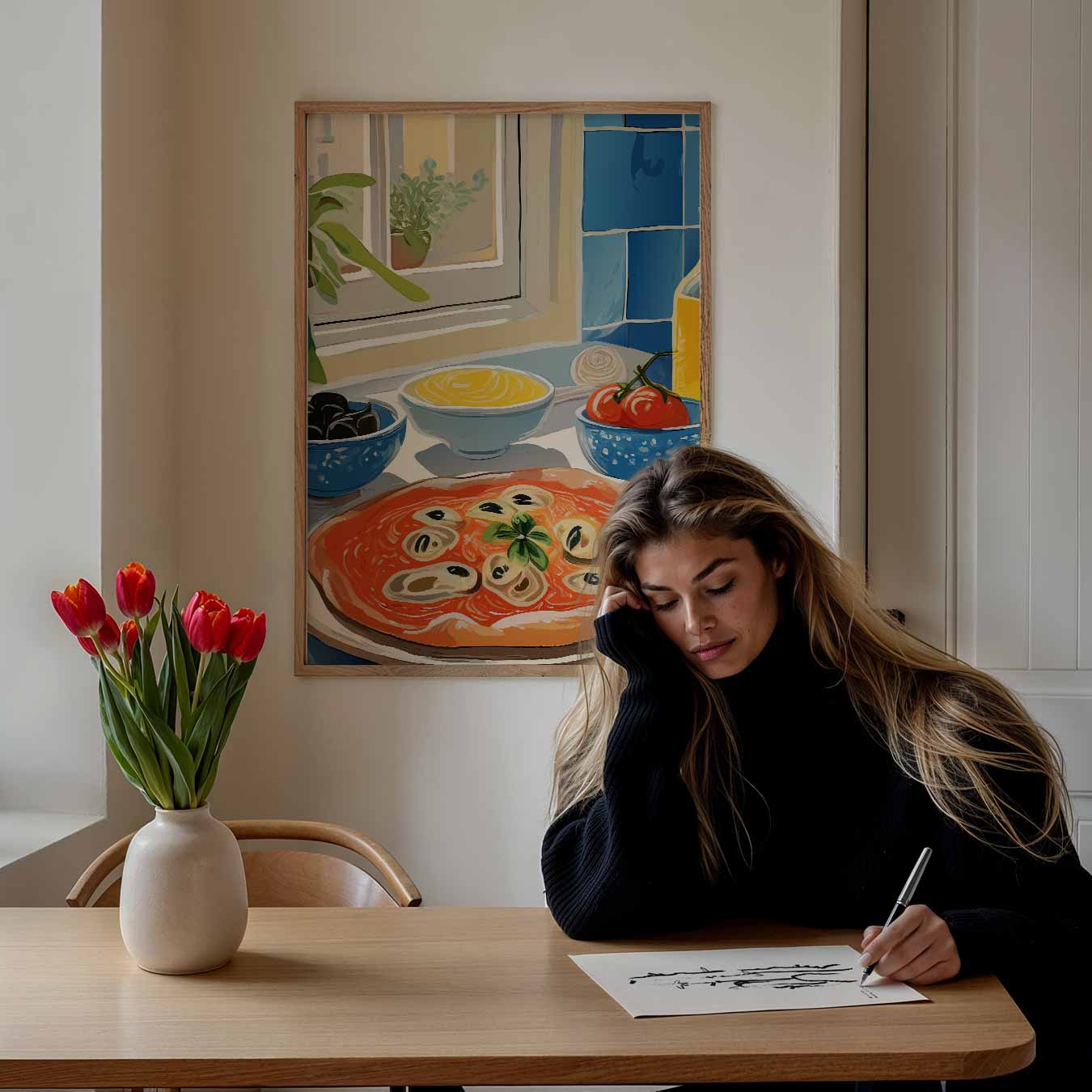 Keukenplezier in de Italiaans Stijl Poster-WallArtistic