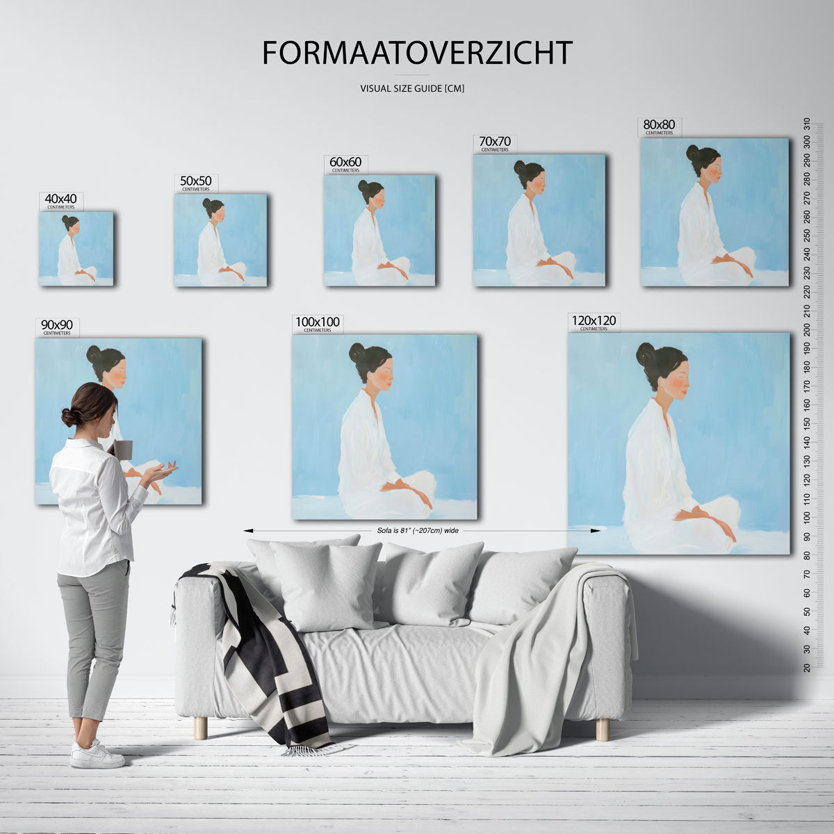 Vrouw in meditatie Poster