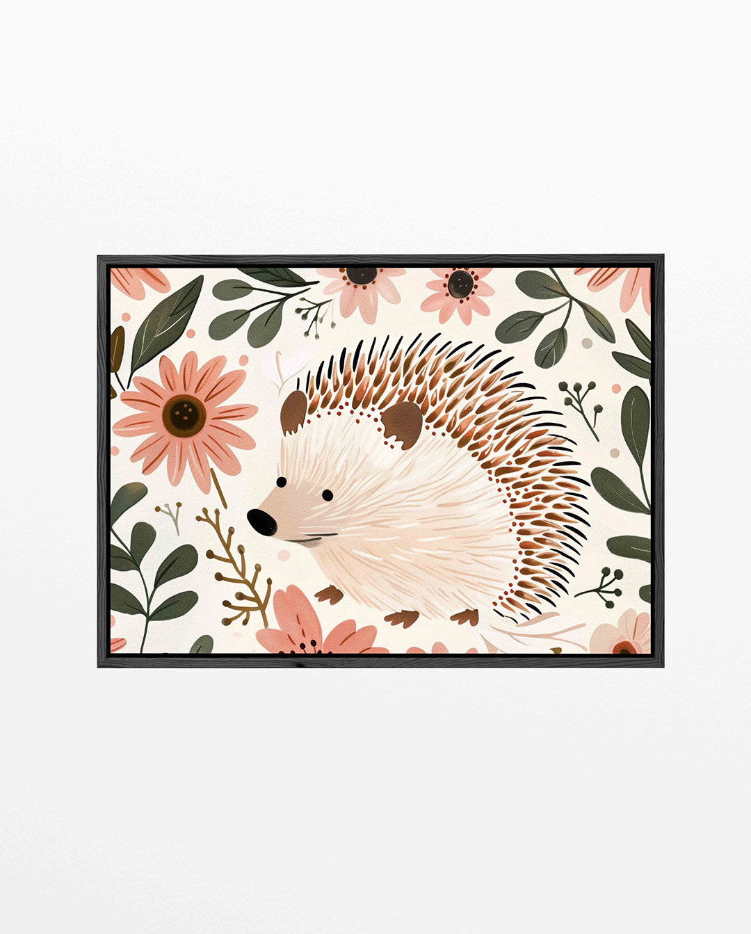 Egel en bloemen Kunstwerk