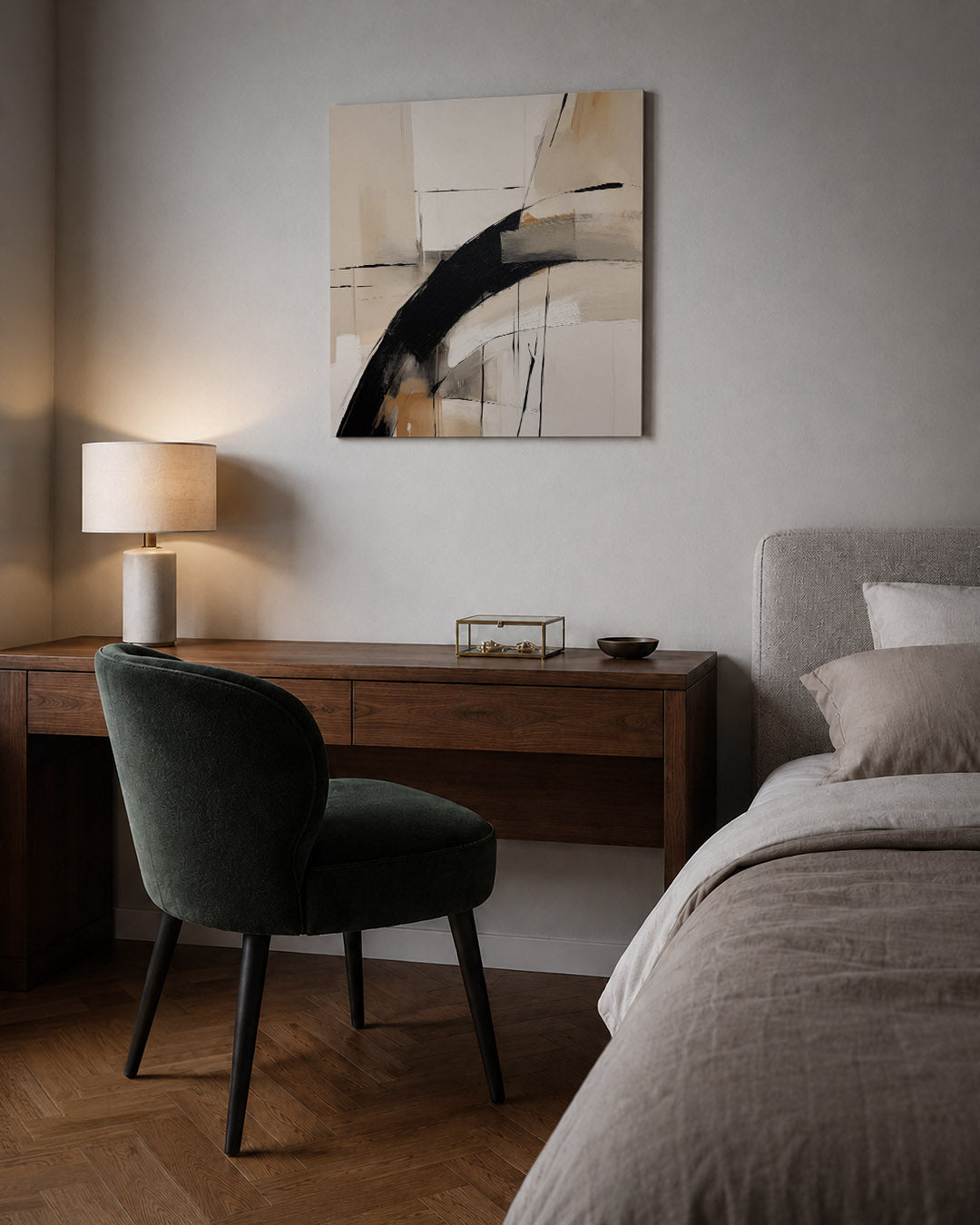 Dynamische lijnen compositie Kunstwerk