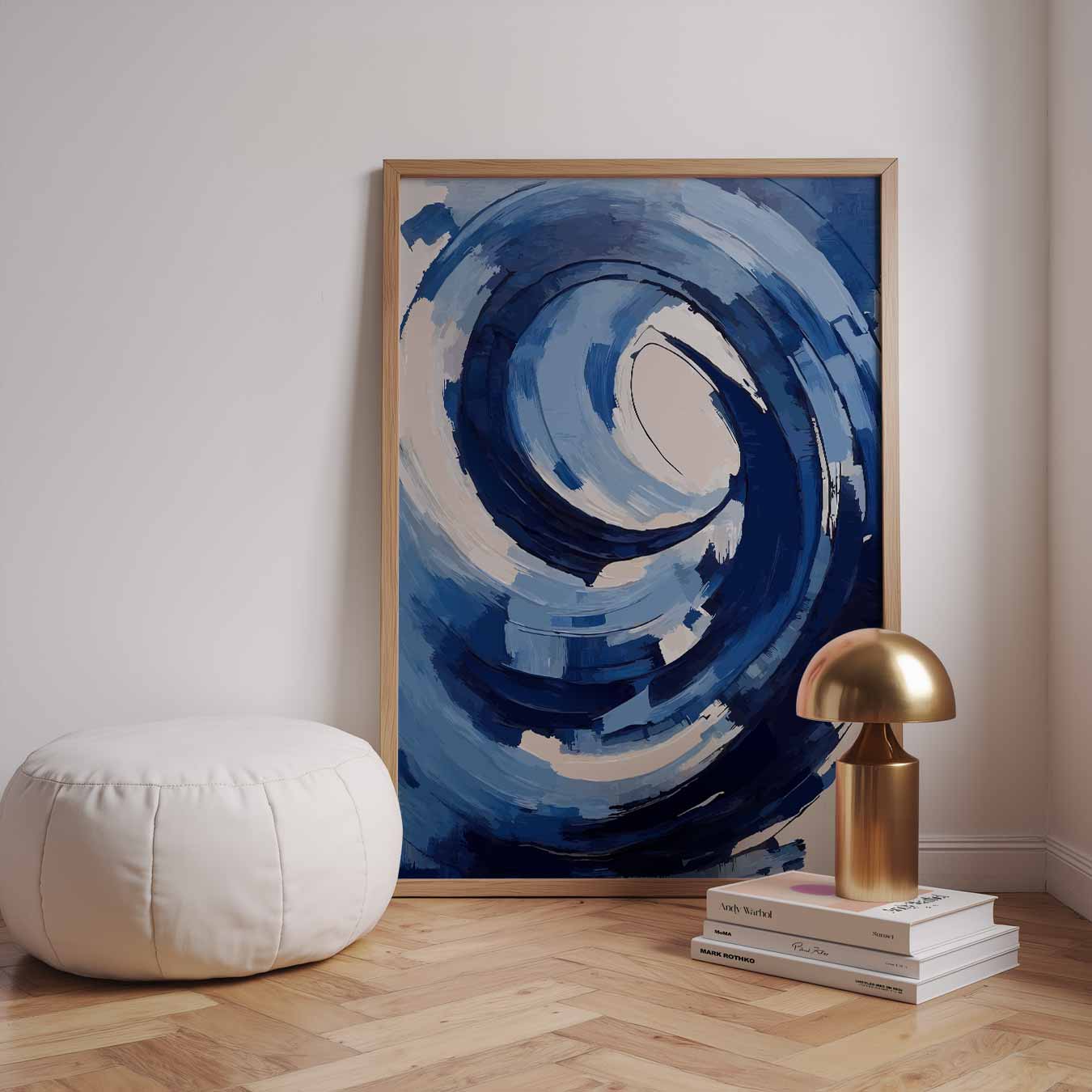 Vortex van Blauw Poster-WallArtistic