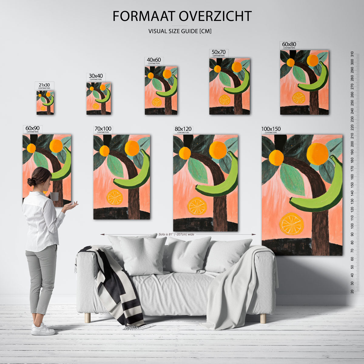 Banaan en citrus Poster