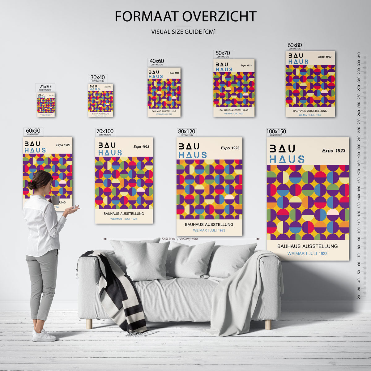 Cirkelpatroon en kleur Poster