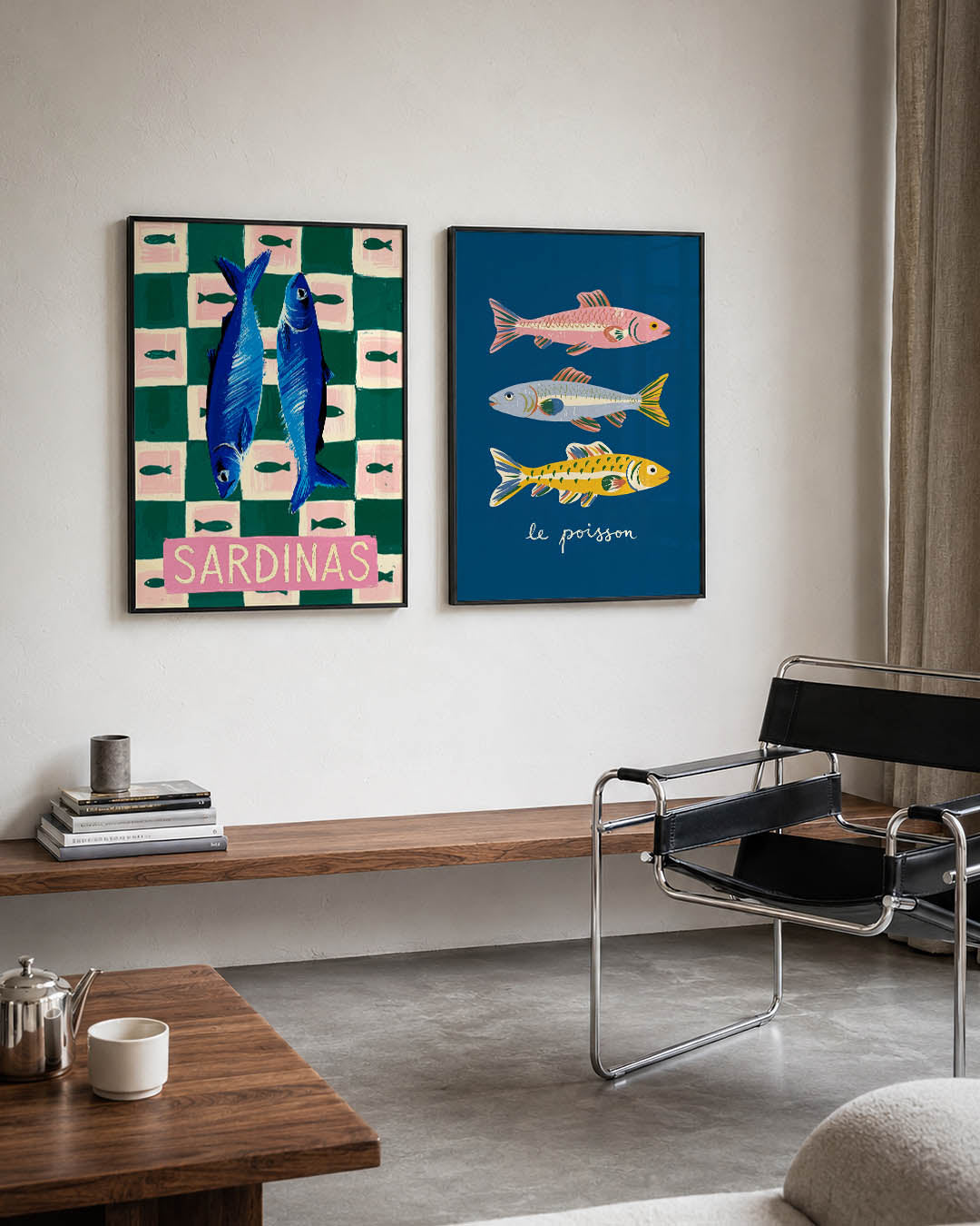 Vissen en patronen Posterset