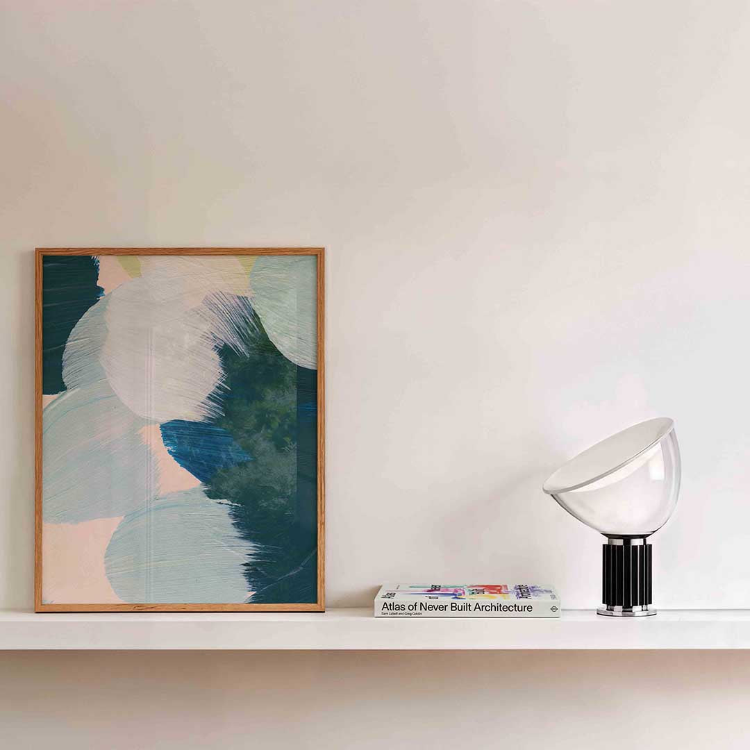 Abstracte penseelstreken Poster