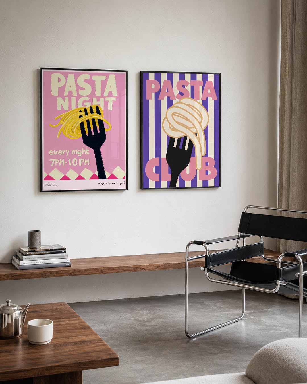Speelse pastelcompositie Posterset