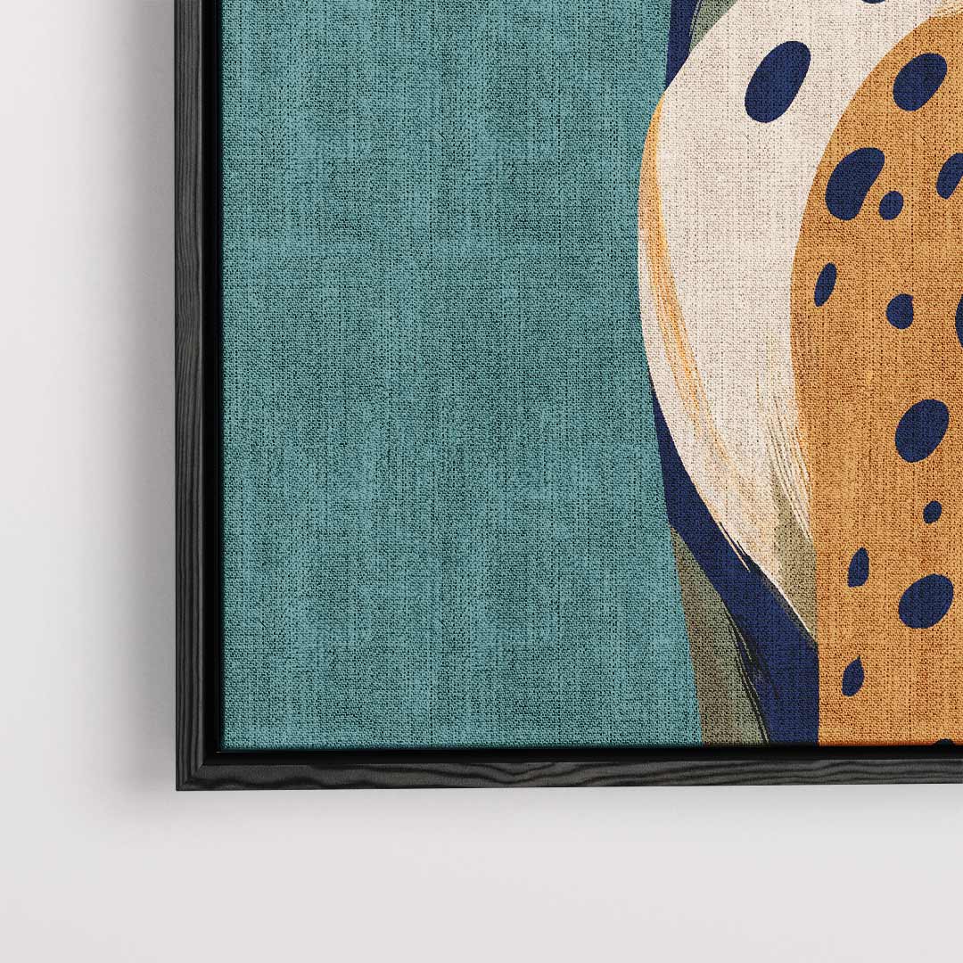 Majestic Leopard on Turquoise Background Artwork
