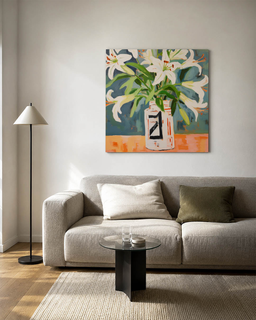 Bloemrijke compositie Kunstwerk