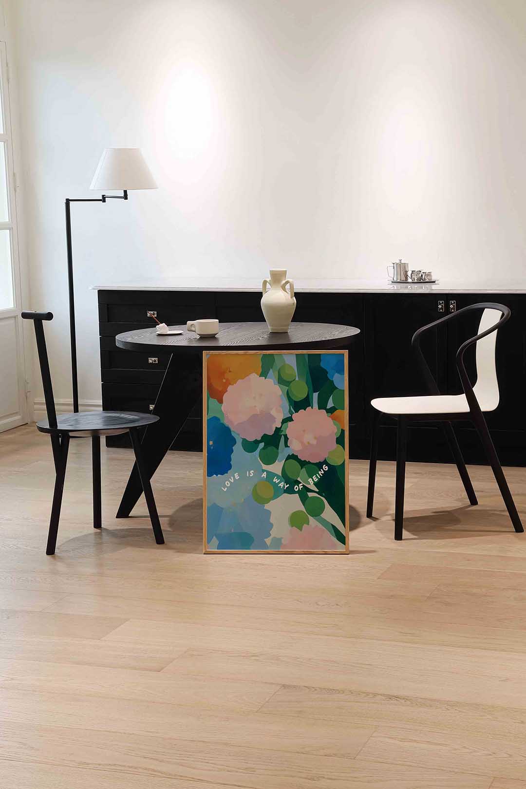 Bloemen en tekst Poster