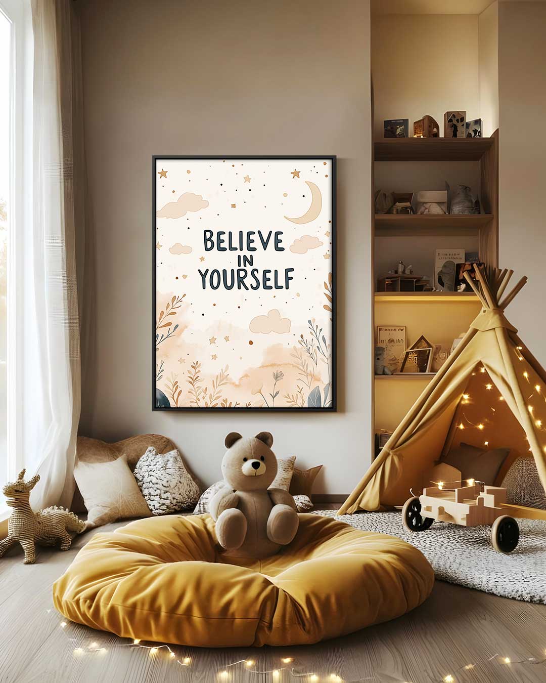 Inspirerende Poster - Believe in Yourself Kunstwerk-canvas-dibond-plexiglas-wanddecoratie-WallArtistic