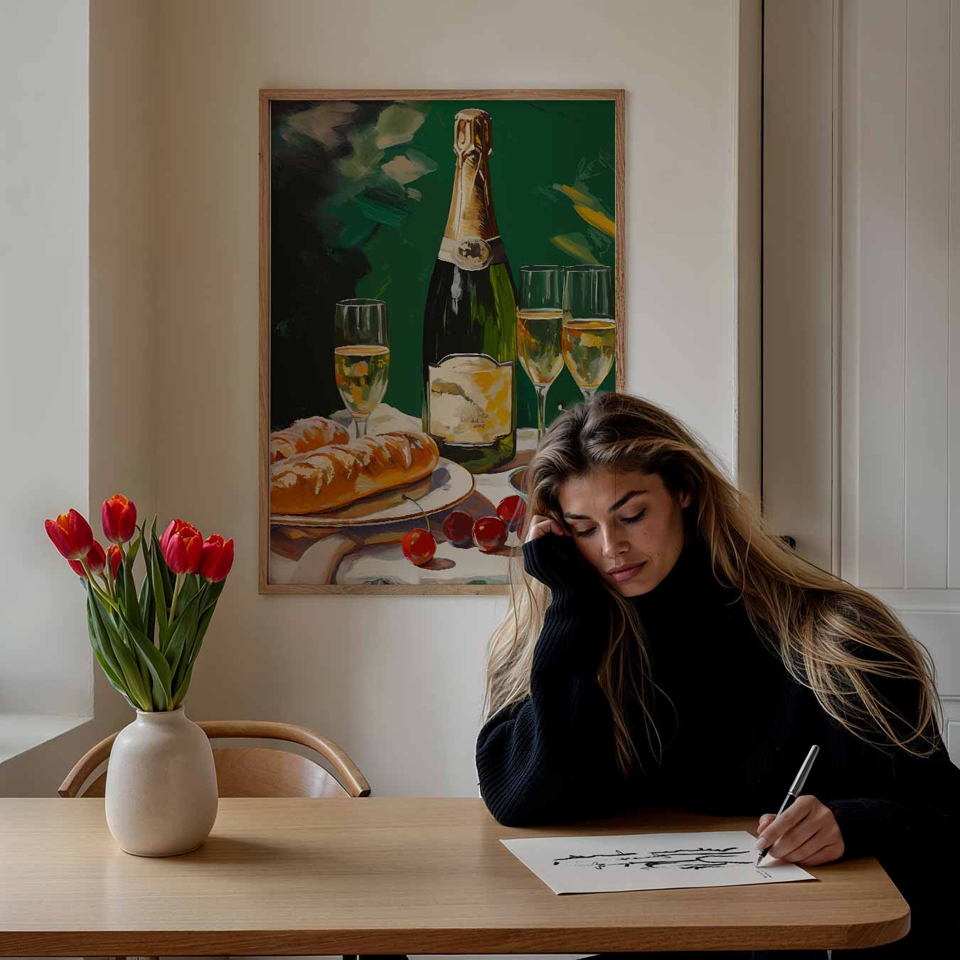 Luxe Champagne Brunch Poster-WallArtistic