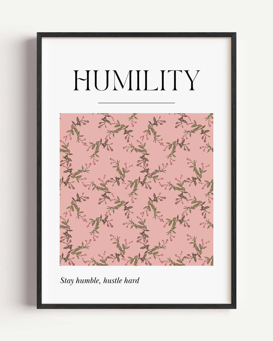 Elegante Humility Bloemenposter-WallArtistic