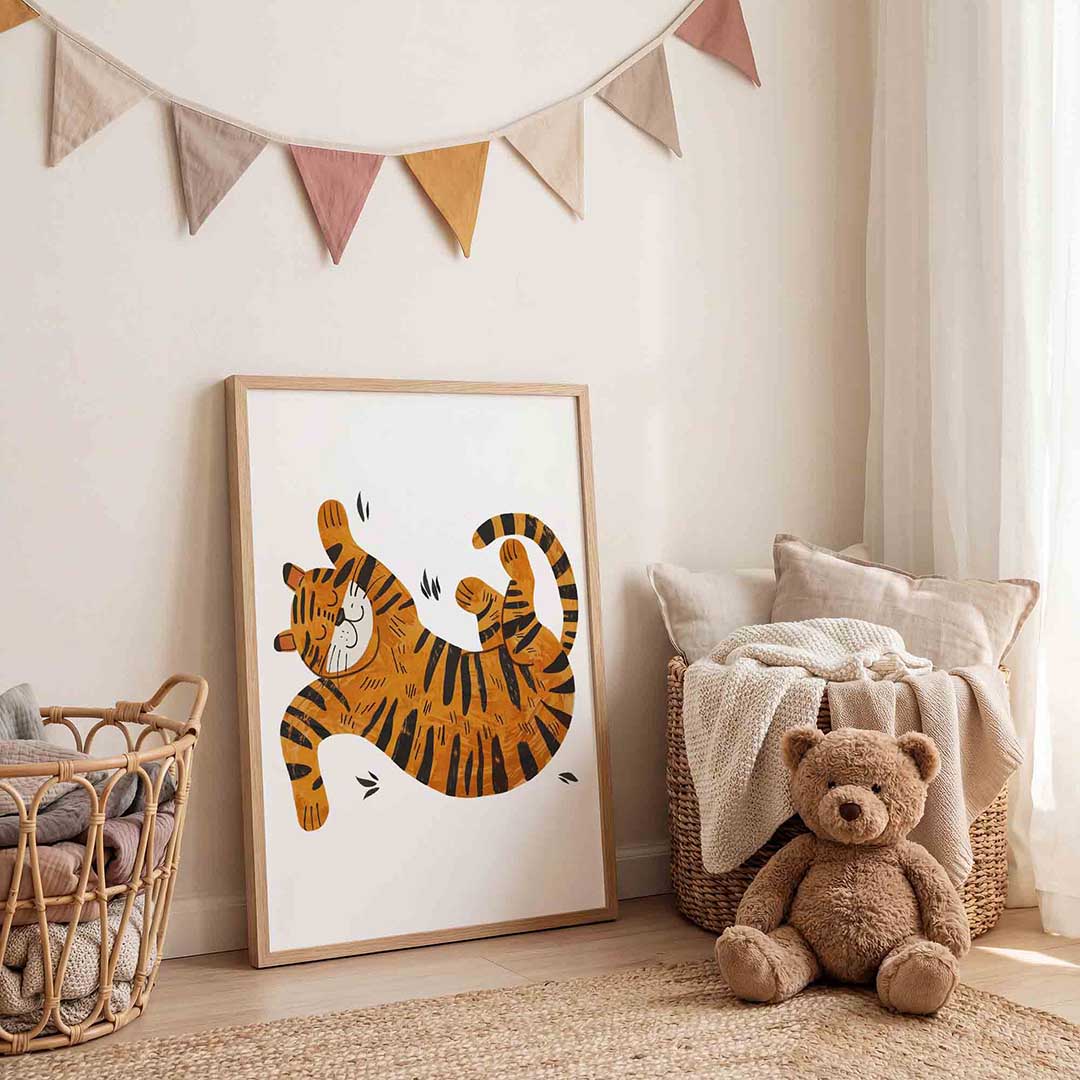 Speelse tijger Poster