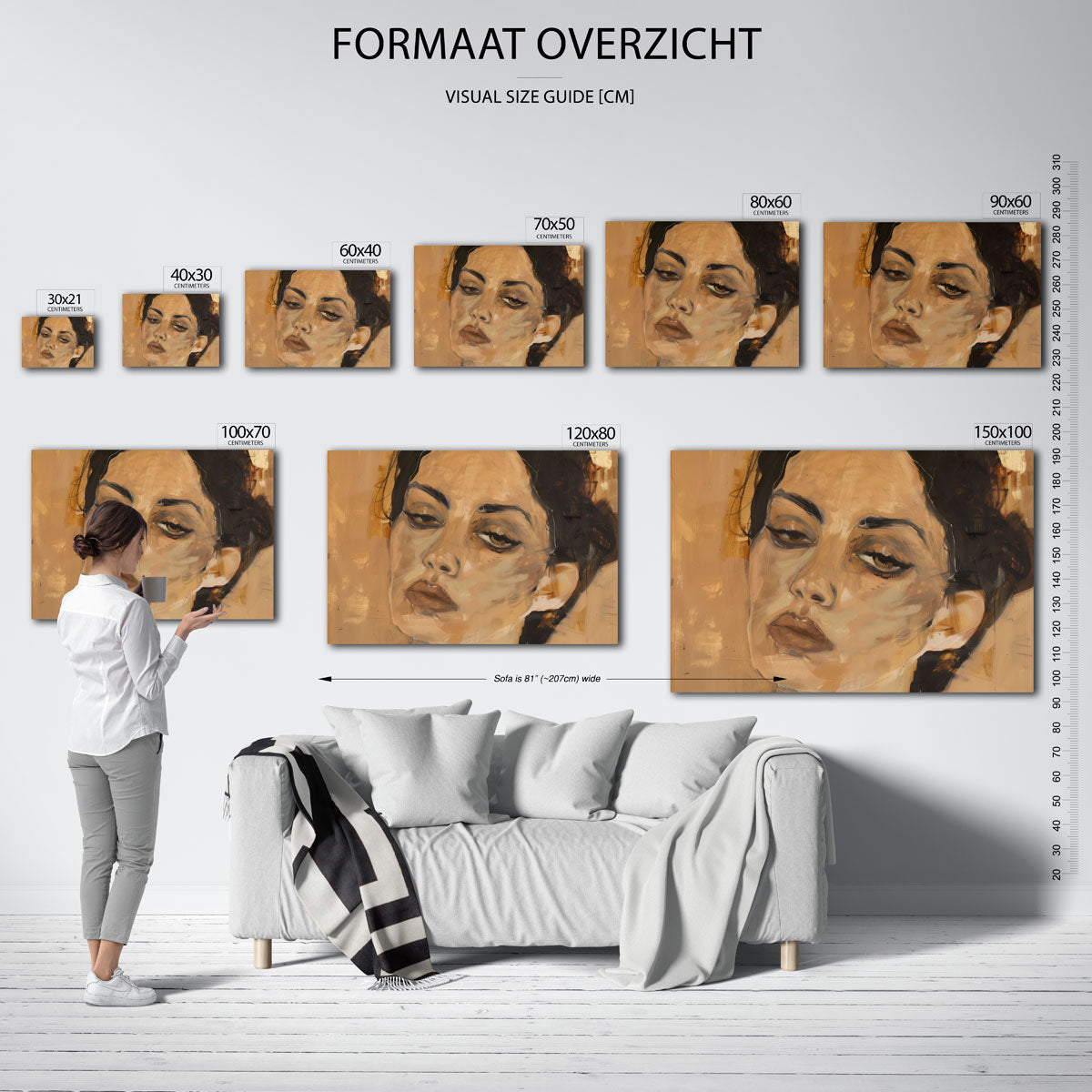 Portret van vrouw Poster