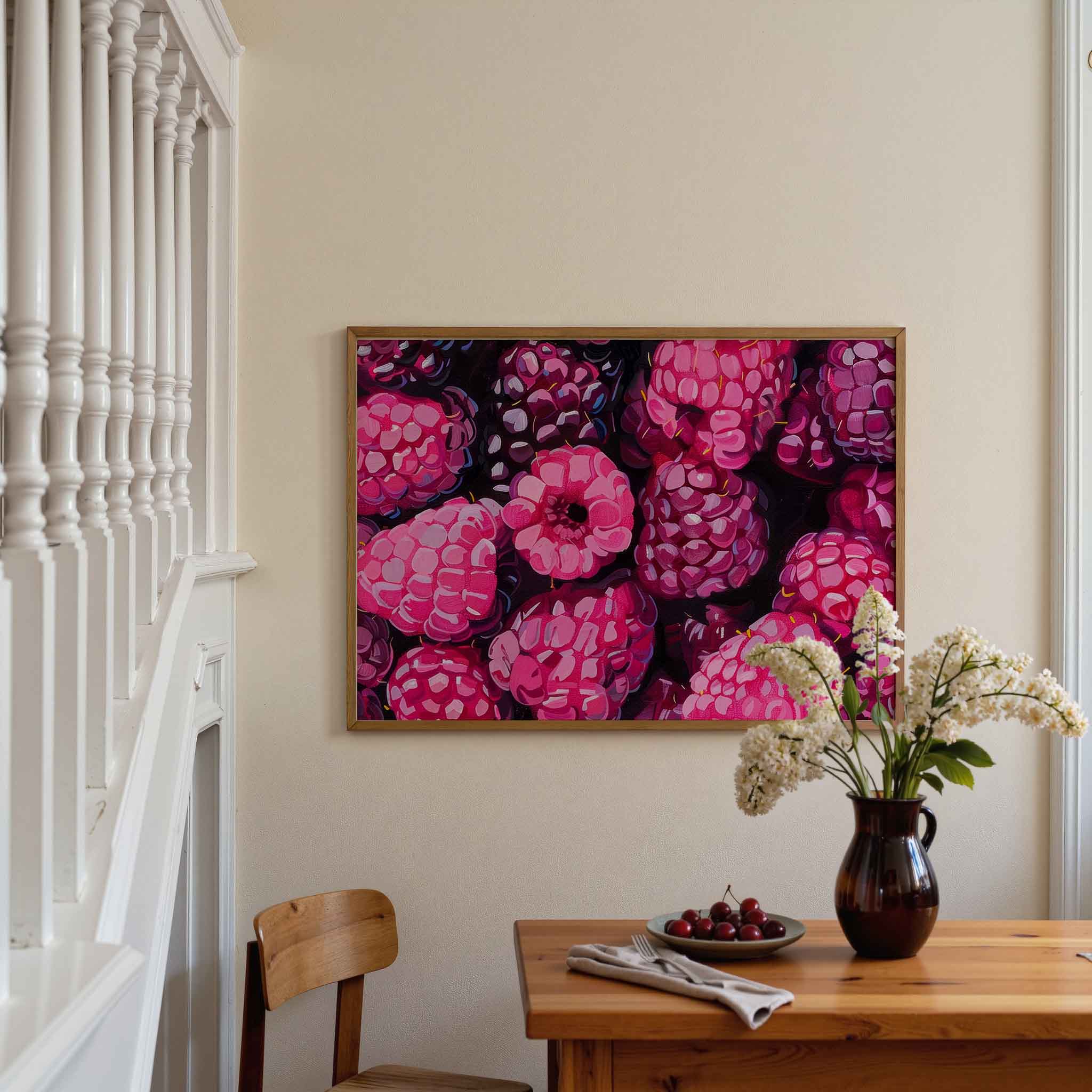 Frambozen patroon Poster