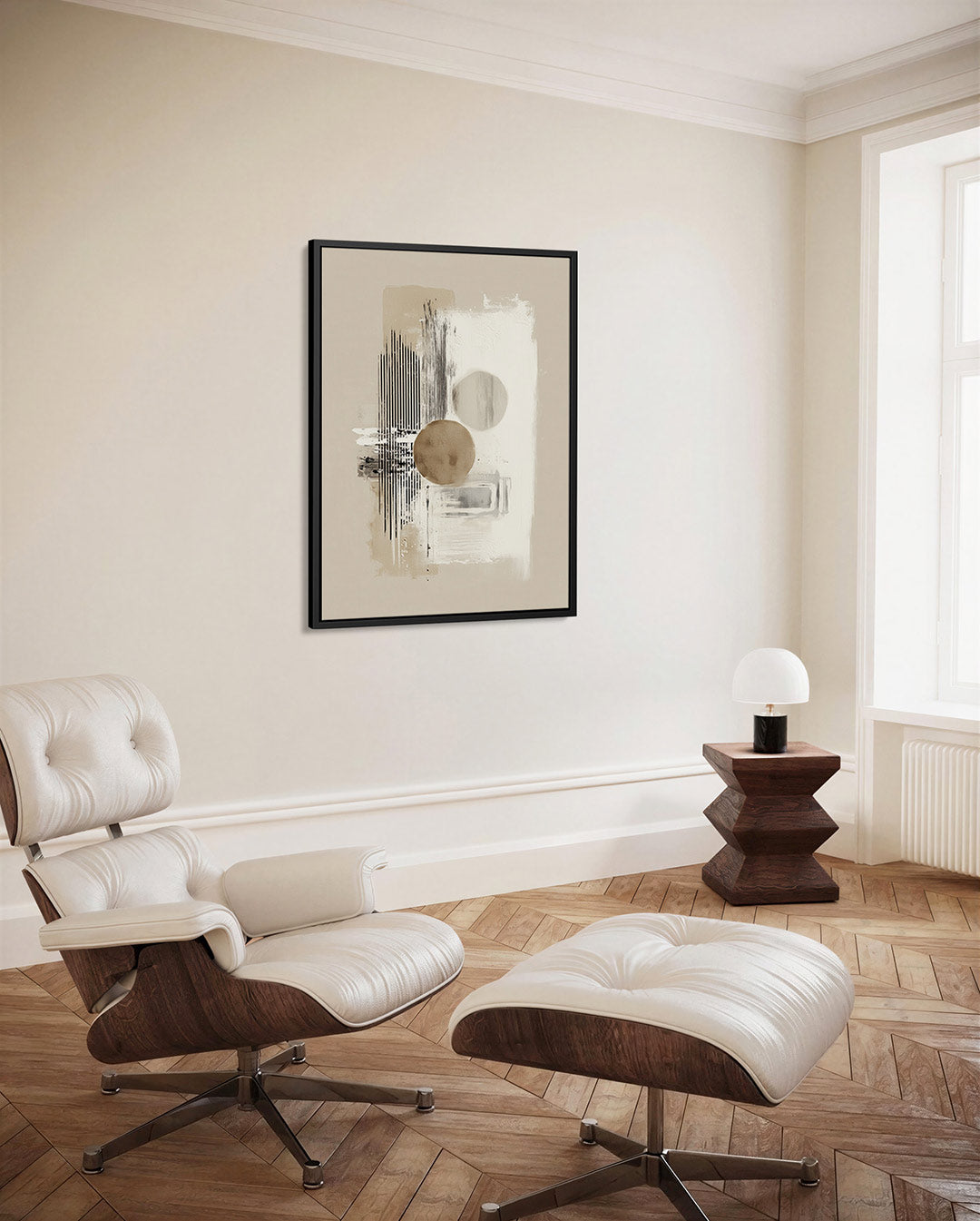 Geometrische vormen compositie Kunstwerk