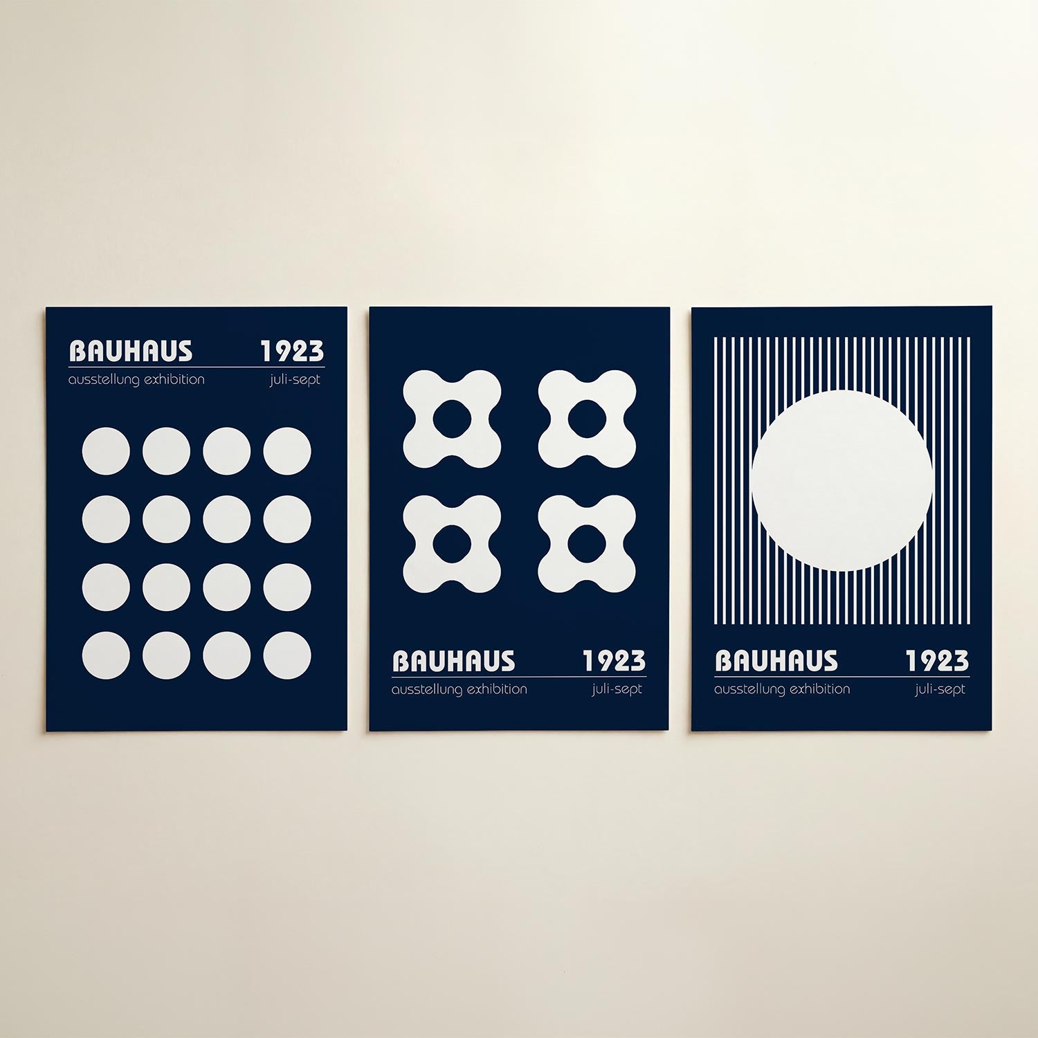 Cirkelritme en lijnen Posterset