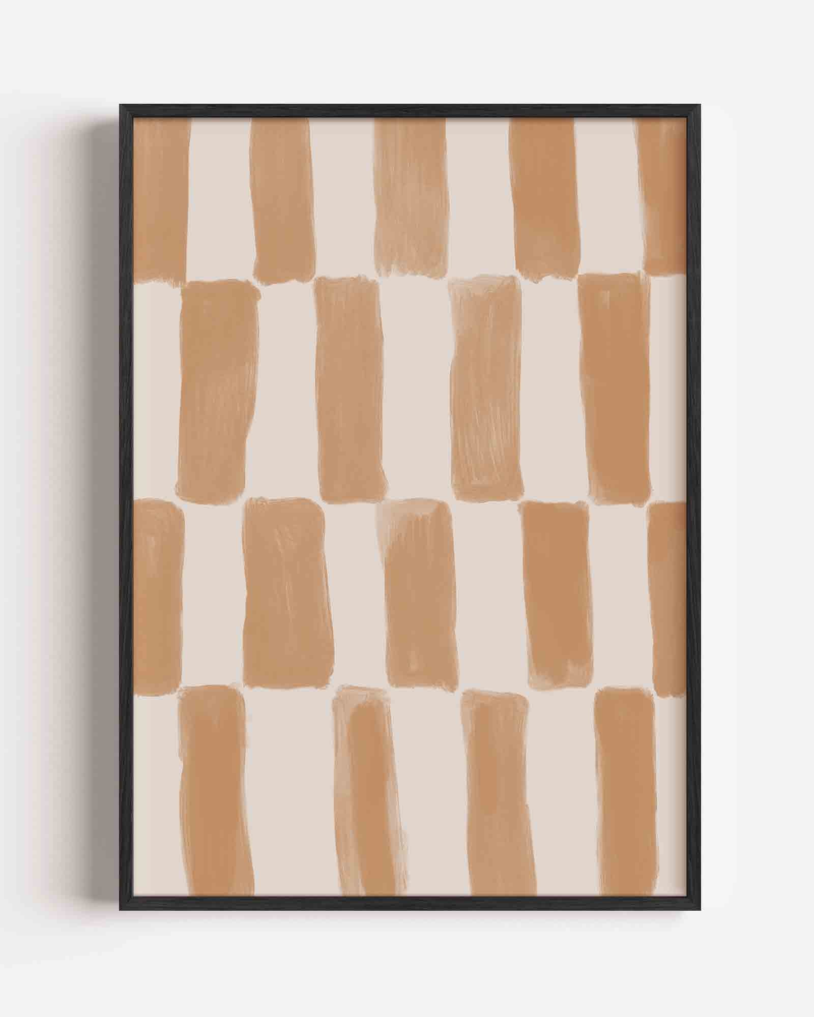 Beige rechthoeken Poster