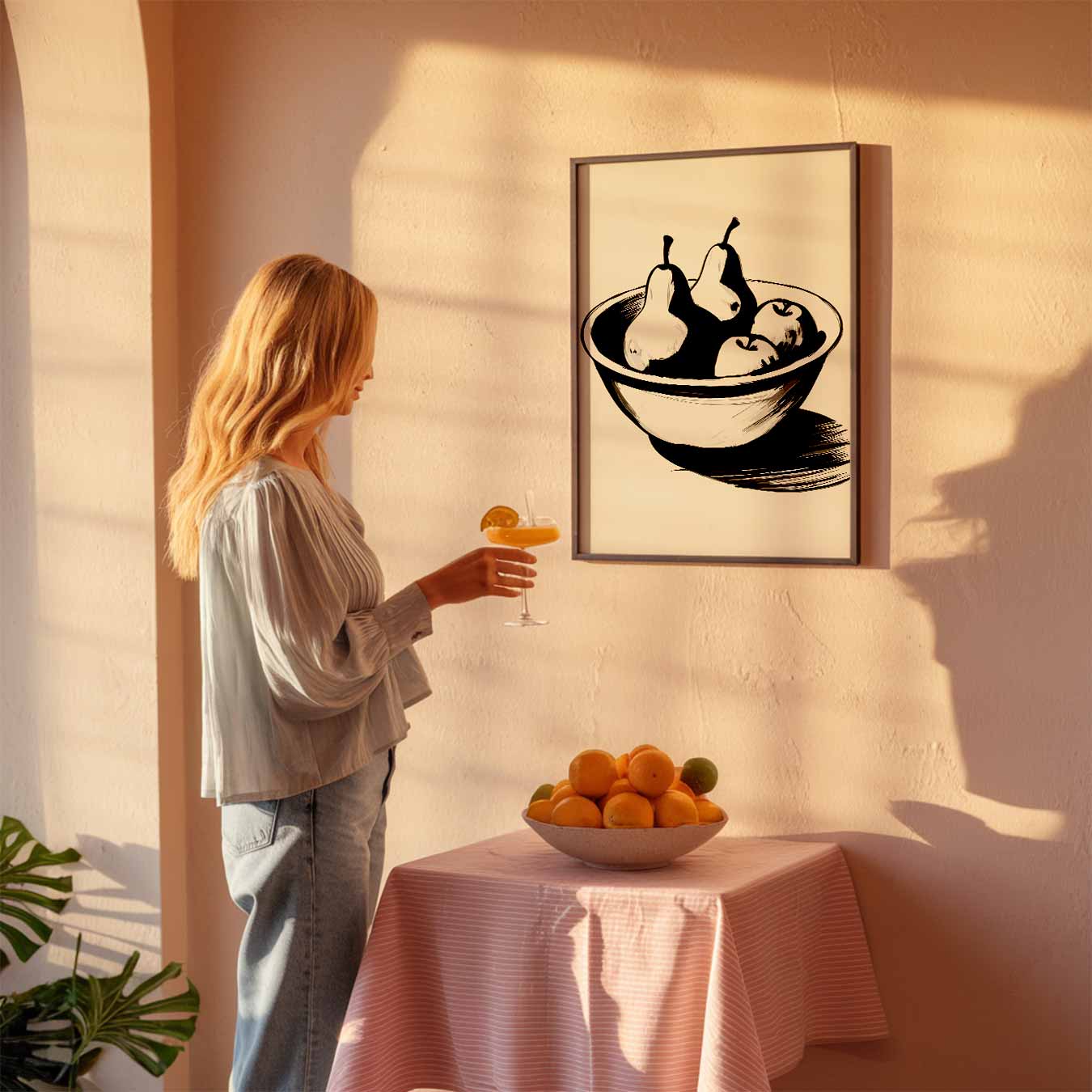 Smaakvolle Fruitschaal Illustratie Poster-WallArtistic