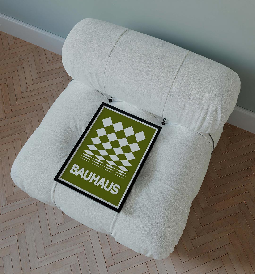 Ruitpatroon perspectief Poster