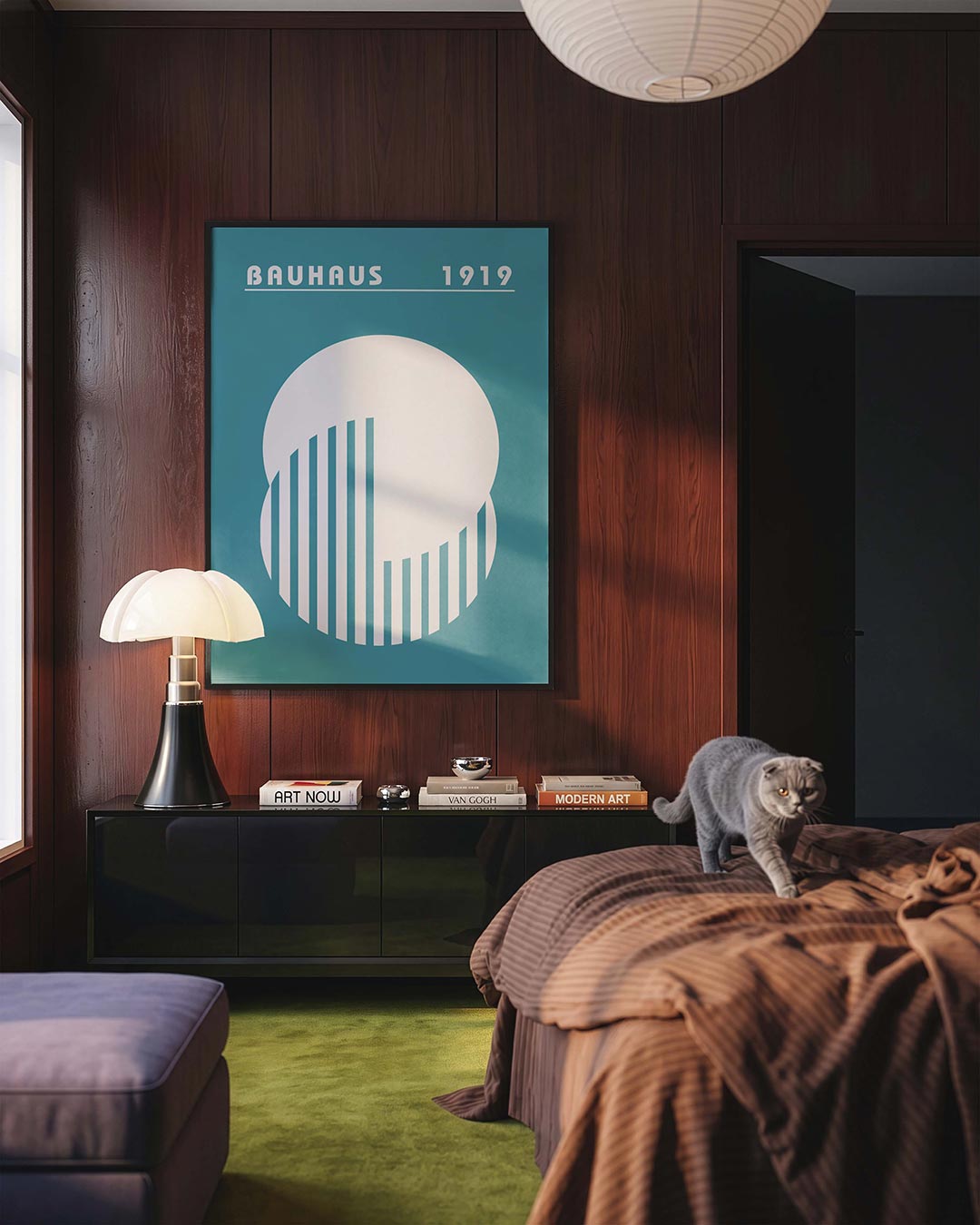 Cirkel en strepen Poster