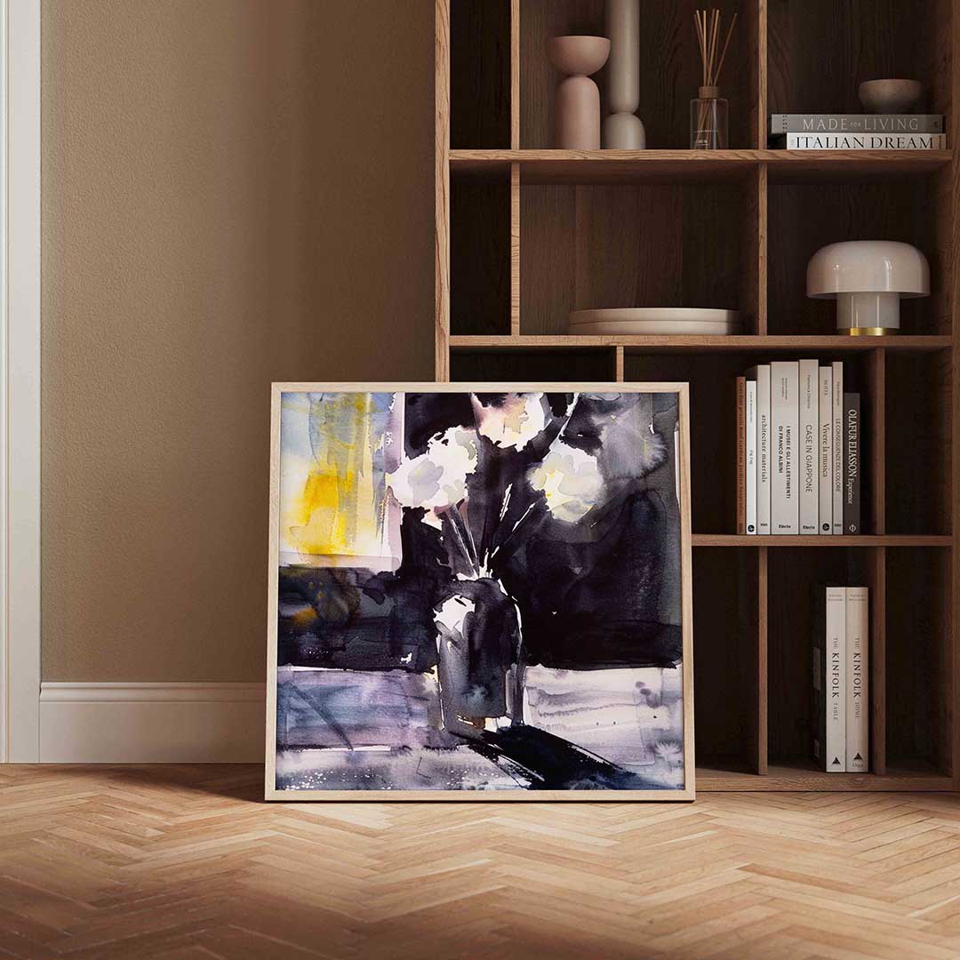 Bloemen in vaas Poster